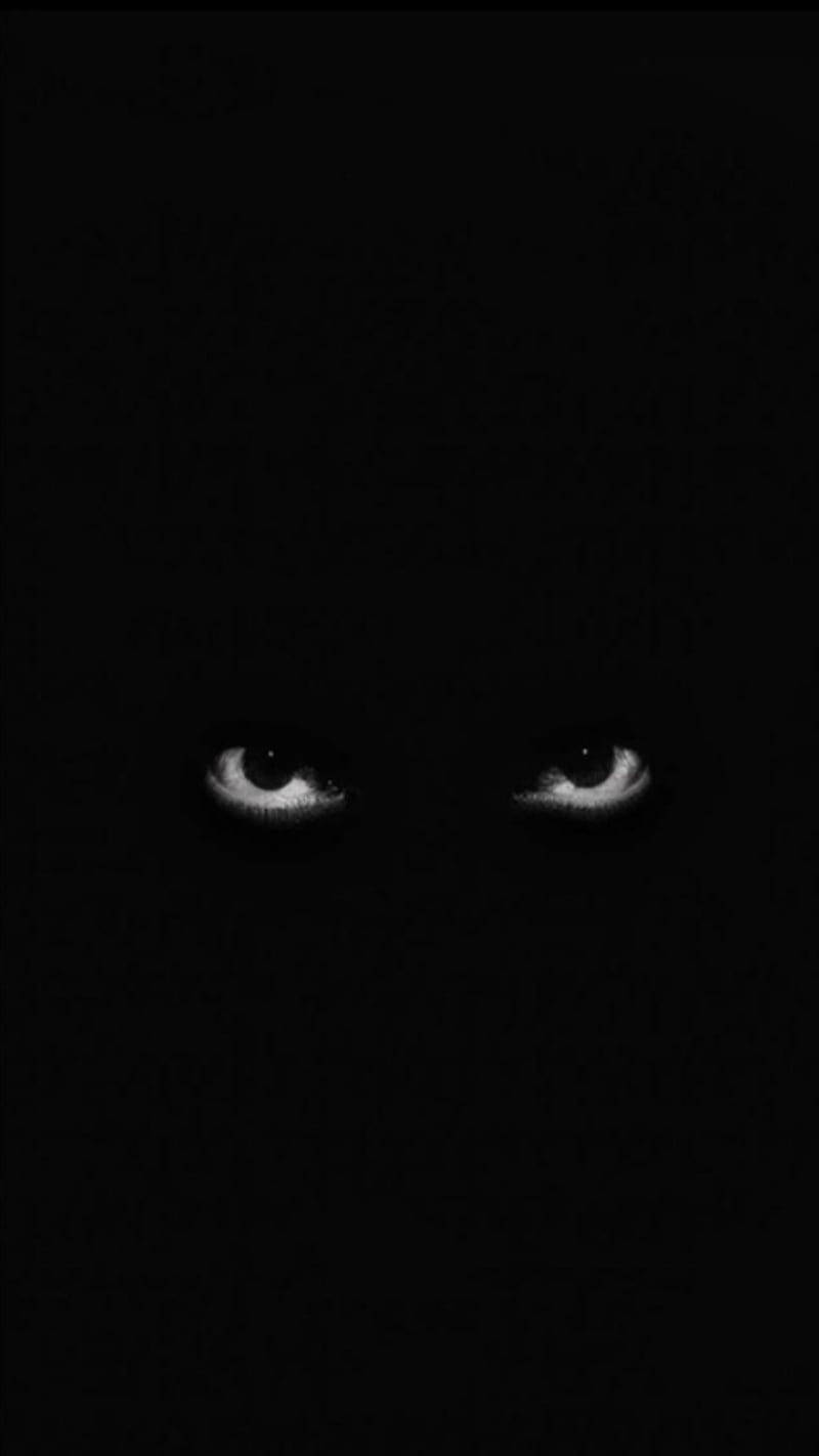 black horror eyes, absolute darkness, glowing eyes, HD Phone Wallpaper