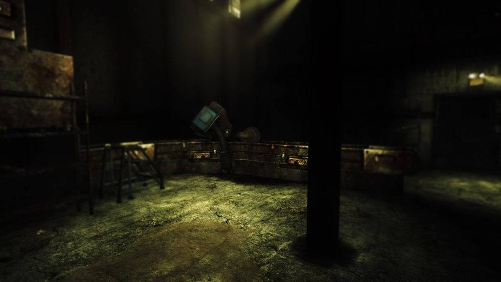abandoned room, broken TV, rusted bench, SD Desktop Wallpaper