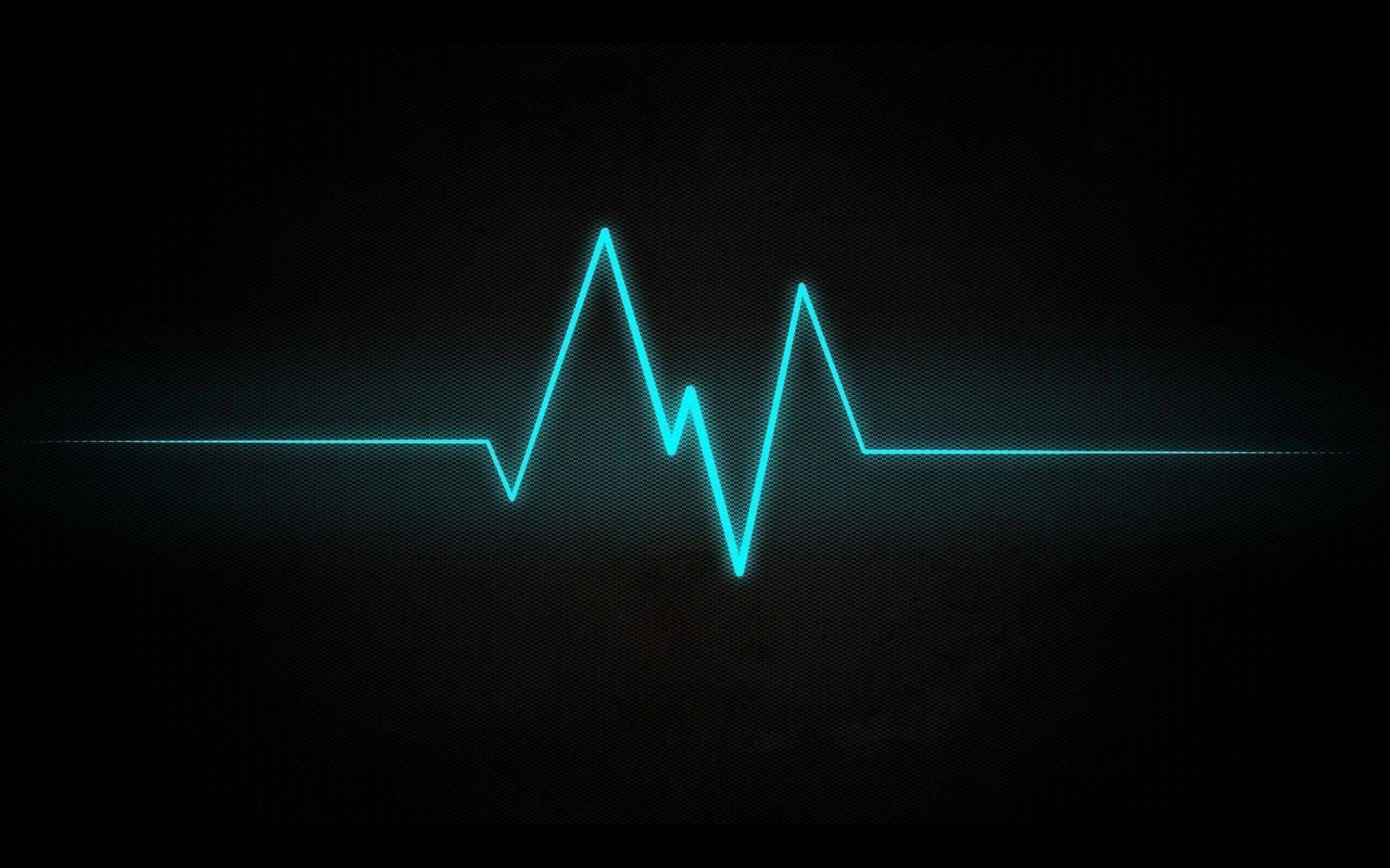 cyan heartbeat line, dark textured background, digital medical monitor, Full HD Desktop Wallpaper