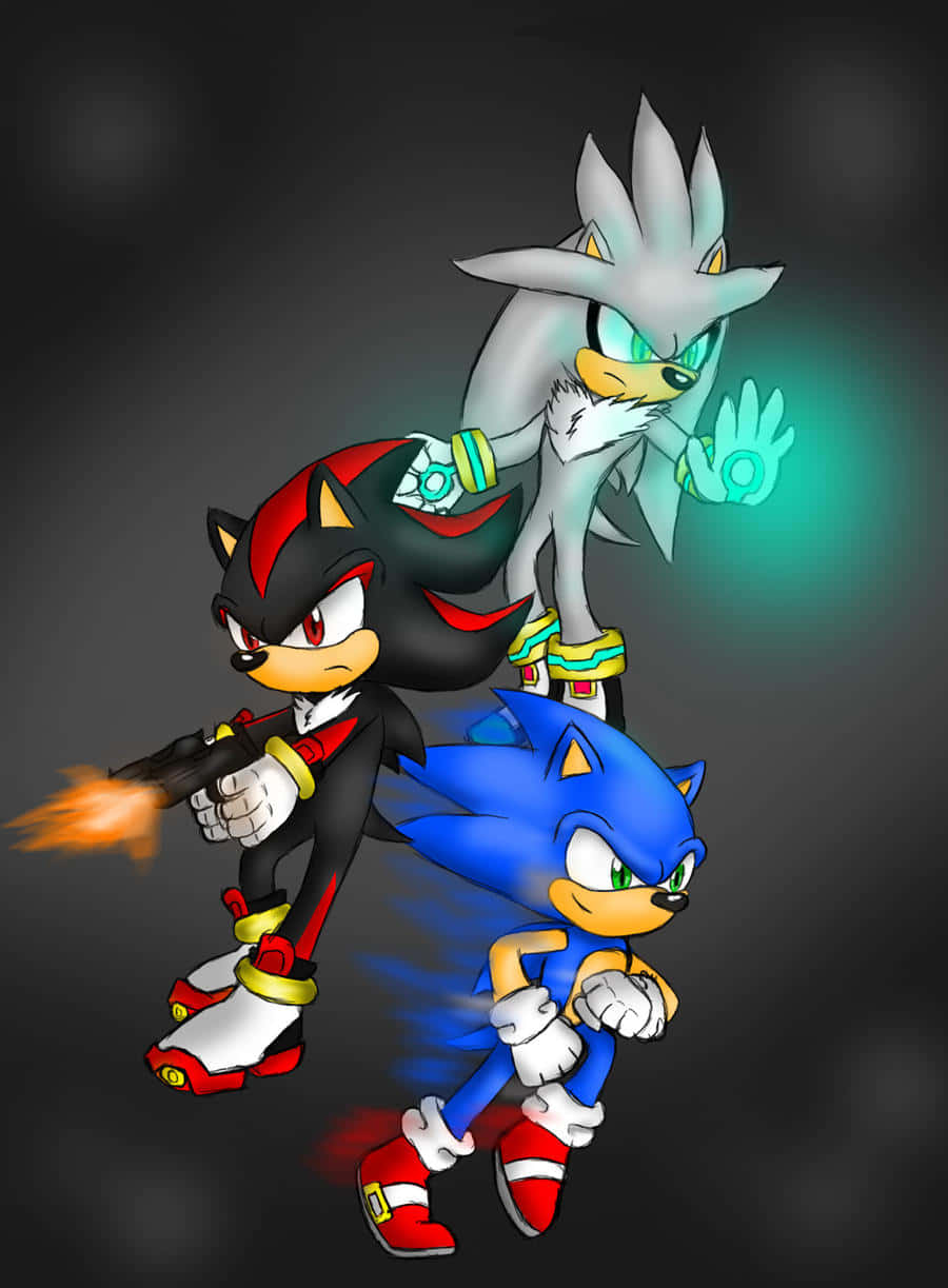 Sonic, Shadow, Silver, SD Phone Wallpaper