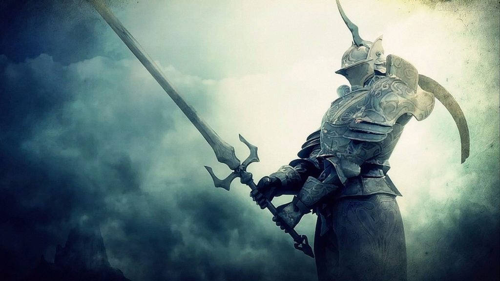 Dark Souls 4K, cloudy sky, knight, SD Desktop Wallpaper