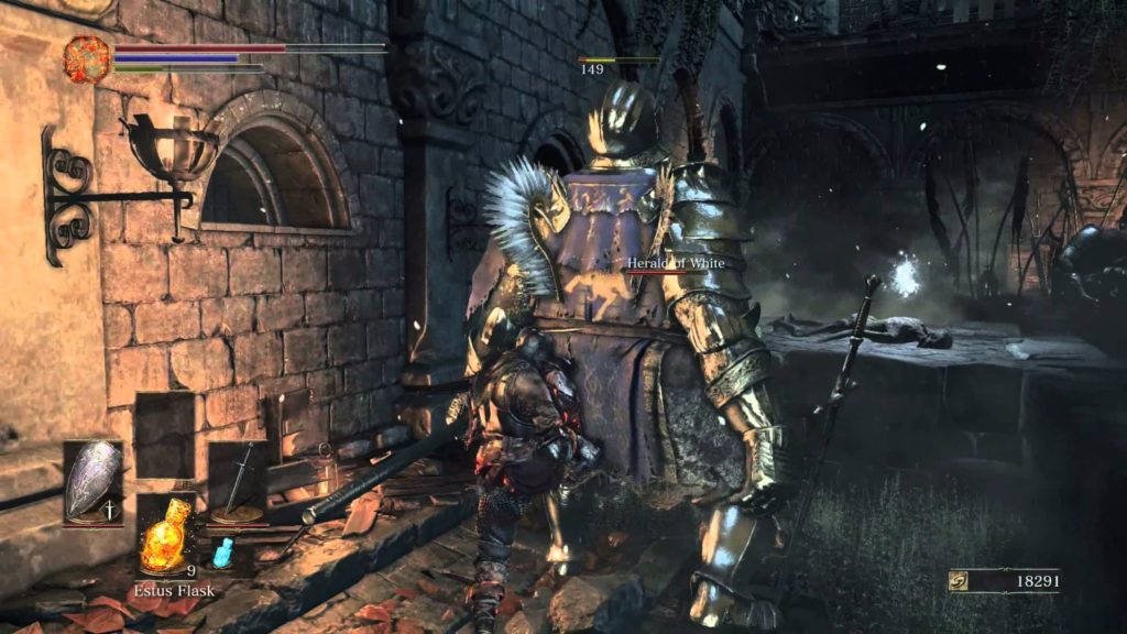 Dark Souls 4K, knight, ornate silver armor, SD Desktop Wallpaper