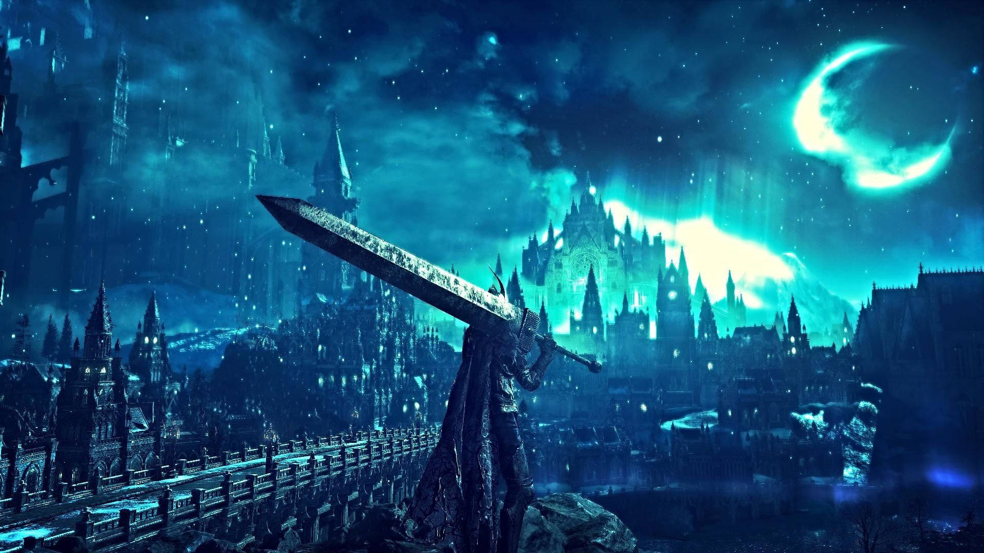 Dark Souls 3, Black Knight, massive sword, Full HD Desktop Wallpaper