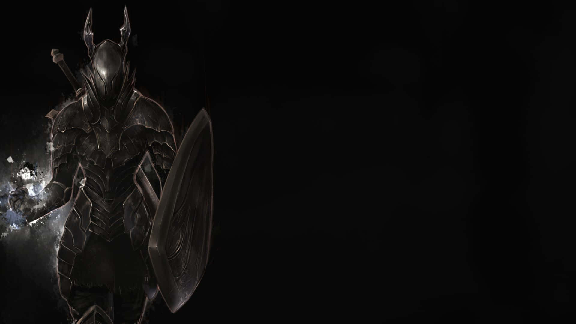 Dark Souls, Black Knight, horned helmet, Full HD Desktop Wallpaper