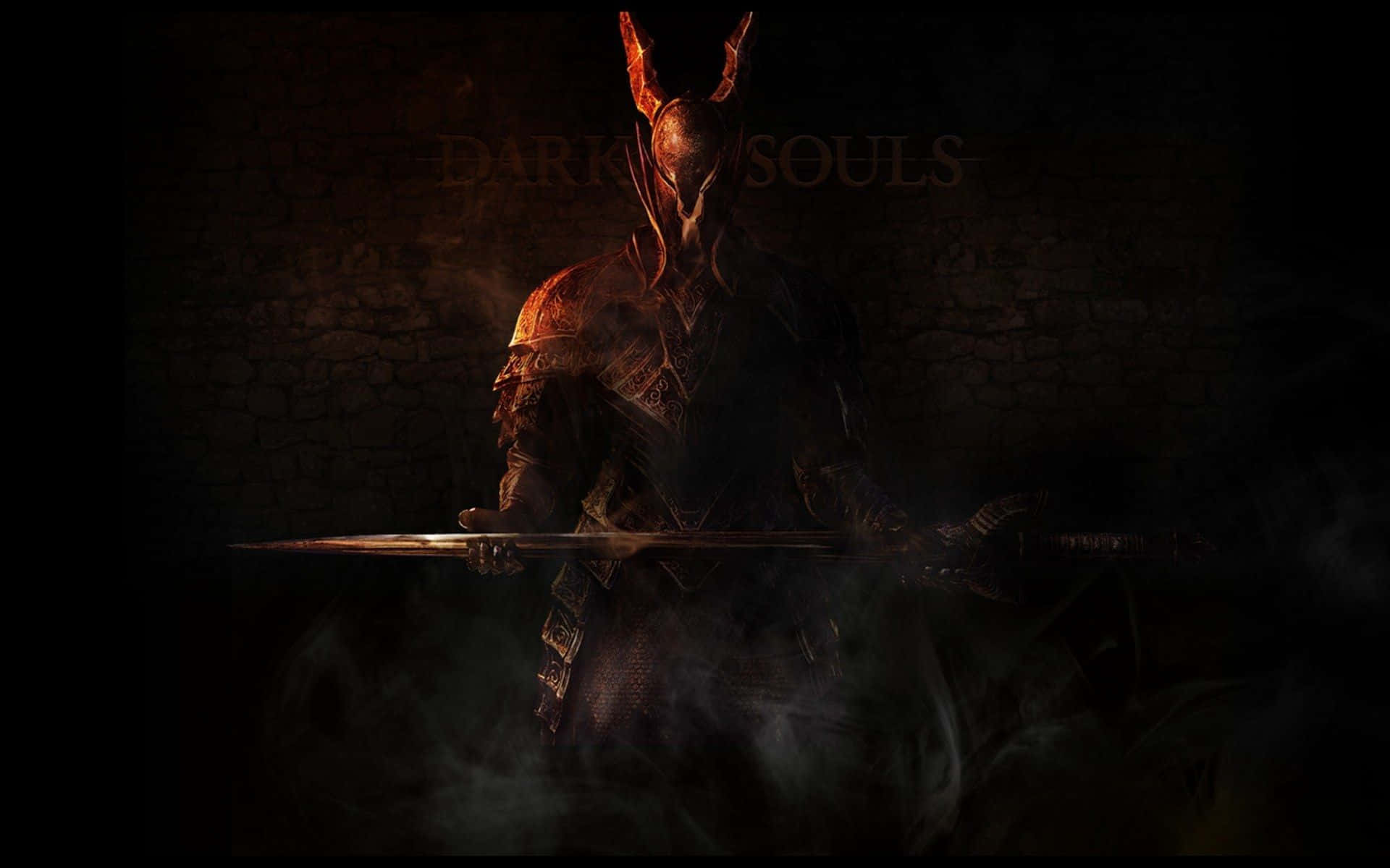 Dark Souls, Black Knight, horned armored warrior, Full HD Desktop Wallpaper
