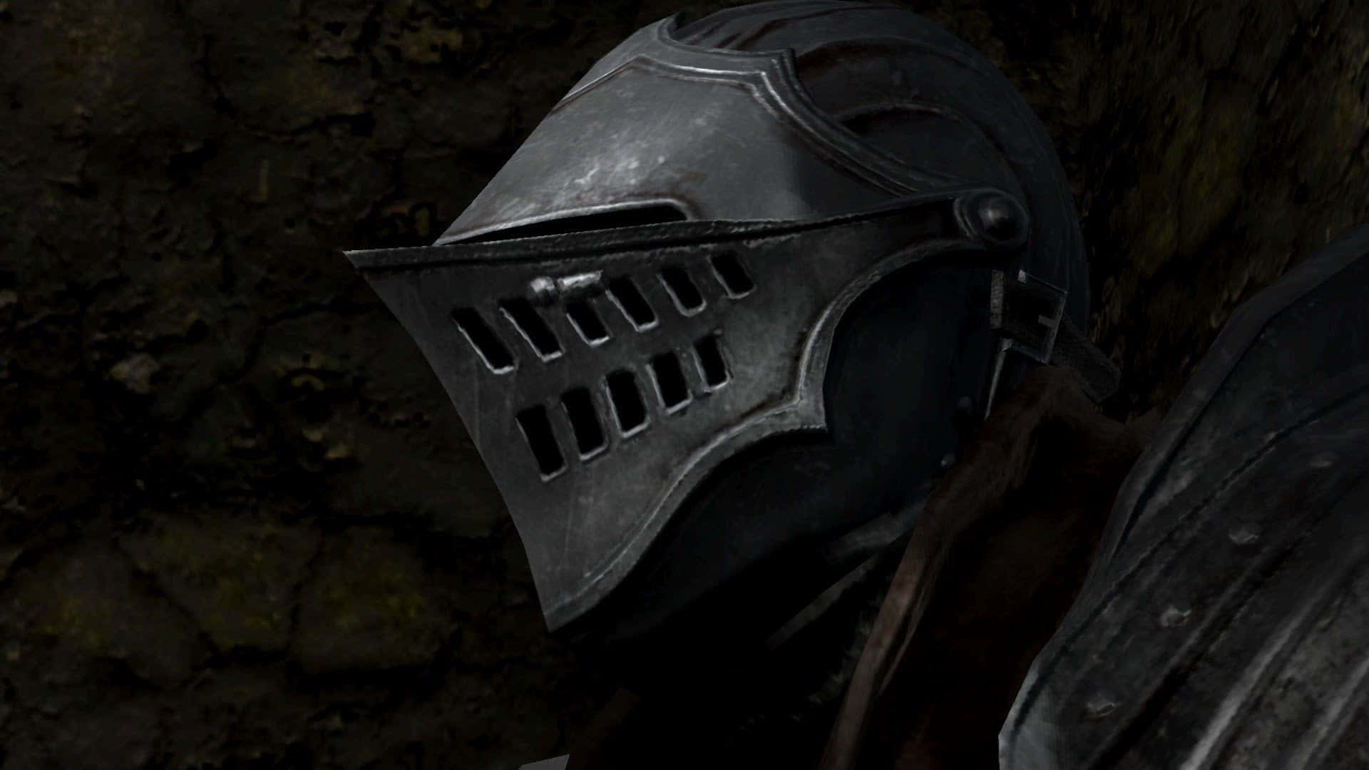 Dark Souls Black Knight, helmet, visored medieval helmet, Full HD Desktop Wallpaper