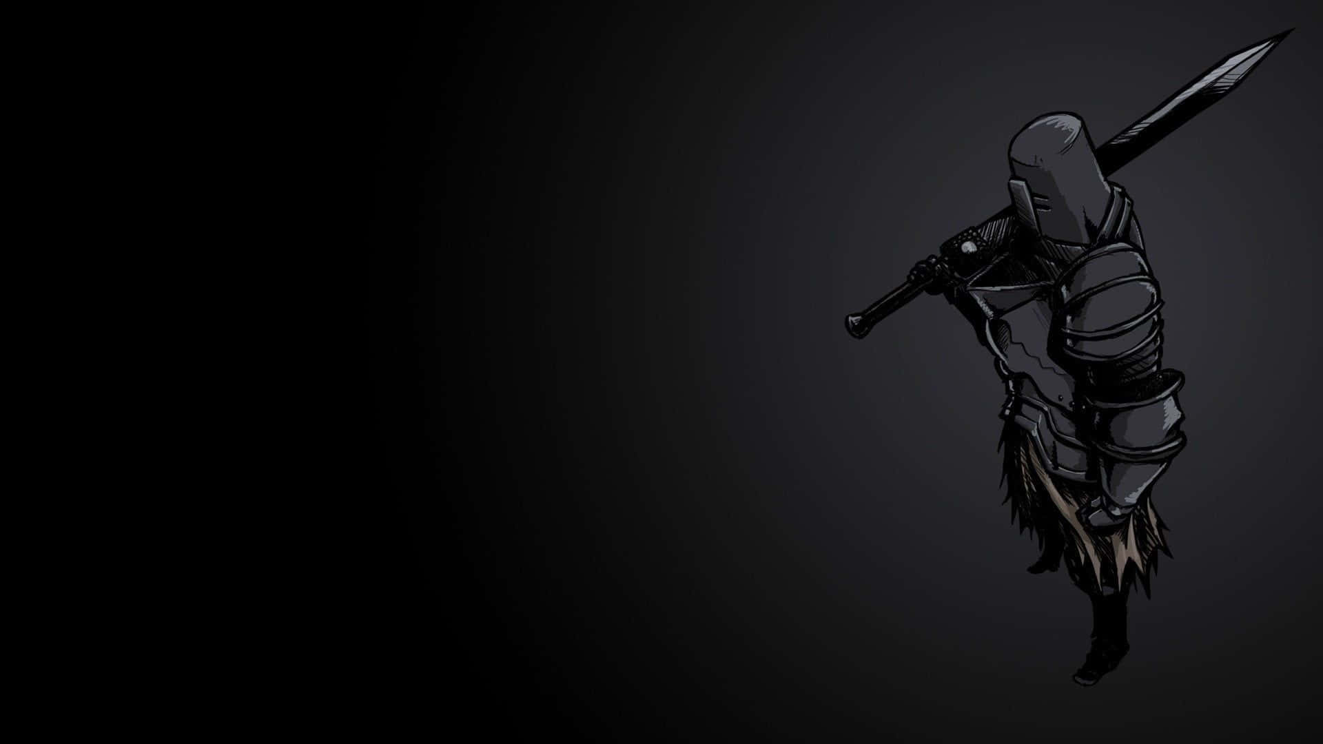 Dark Souls, Black Knight, hooded warrior, Full HD Desktop Wallpaper