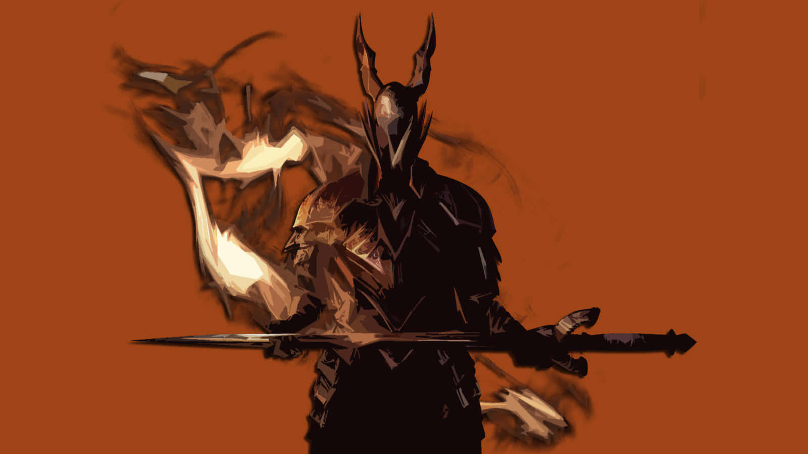 Dark Souls, Black Knight, horned helmet, HD Desktop Wallpaper