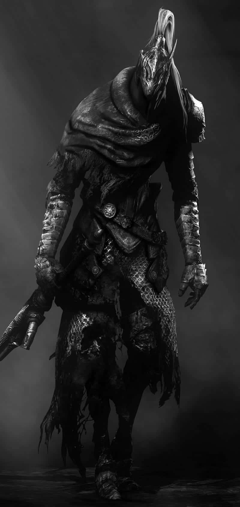 Dark Souls, Black Knight, grotesque elongated head, HD Phone Wallpaper
