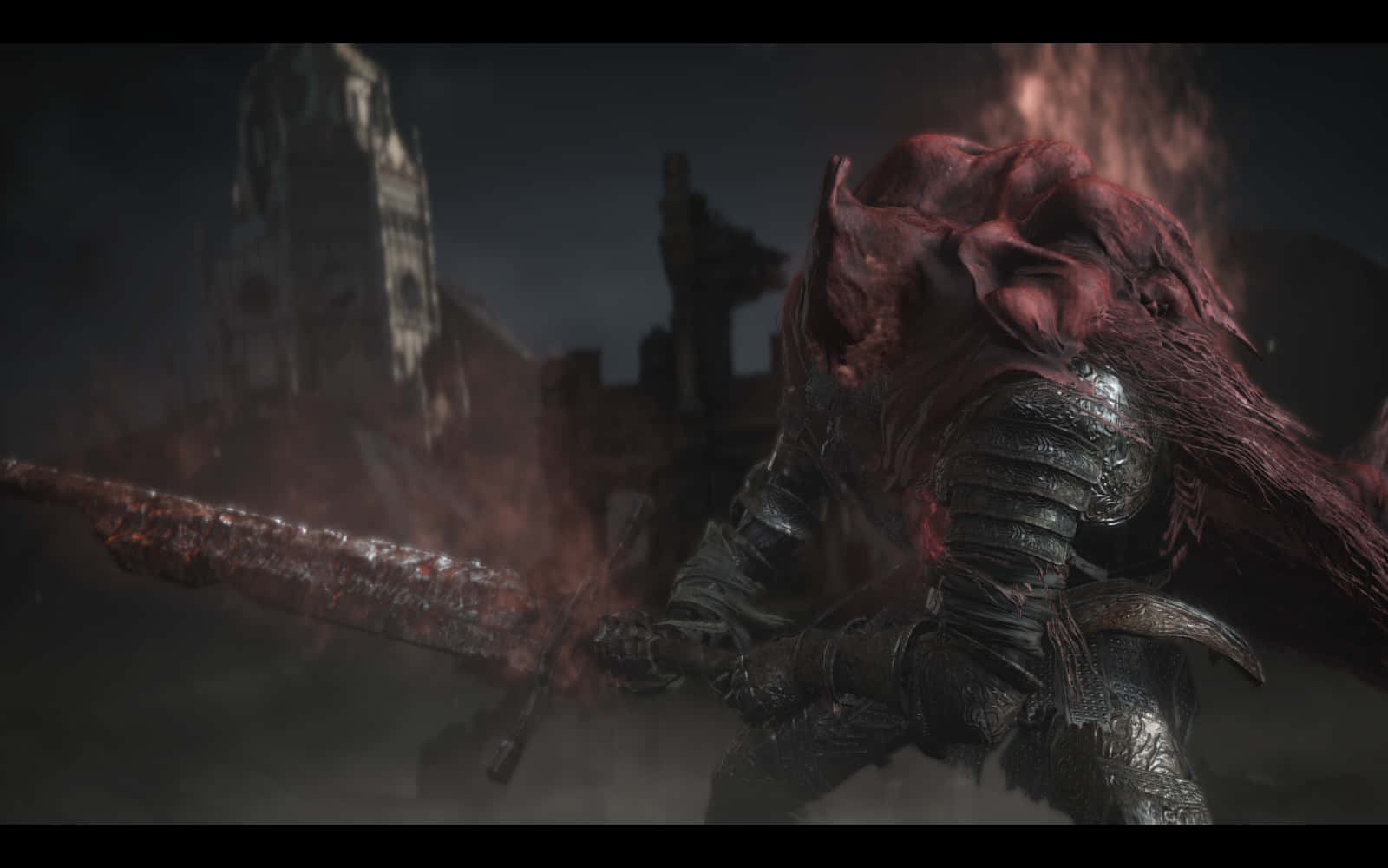Dark Souls, hooded warrior, dark armor, HD Desktop Wallpaper
