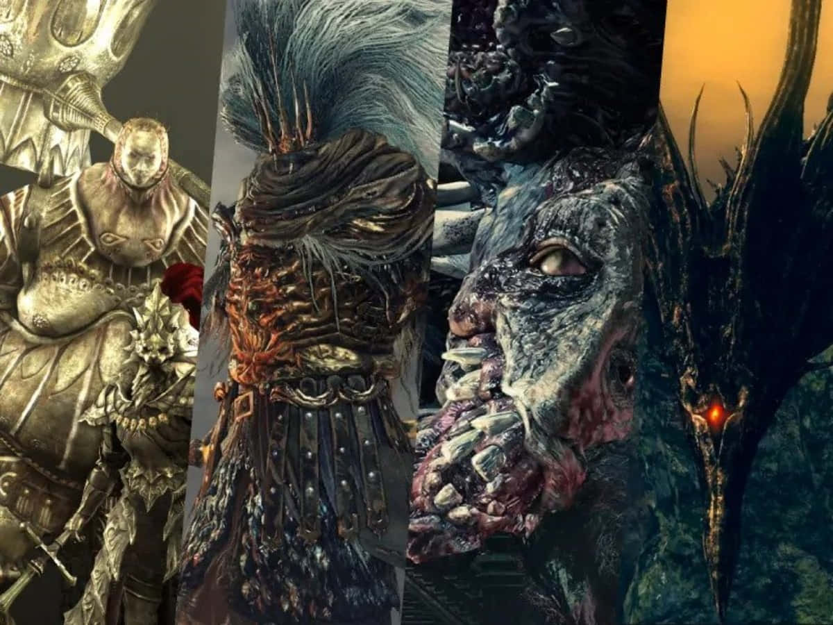 Dark Souls Bosses, Gothic Environment, 3D-rendered, SD Desktop Wallpaper