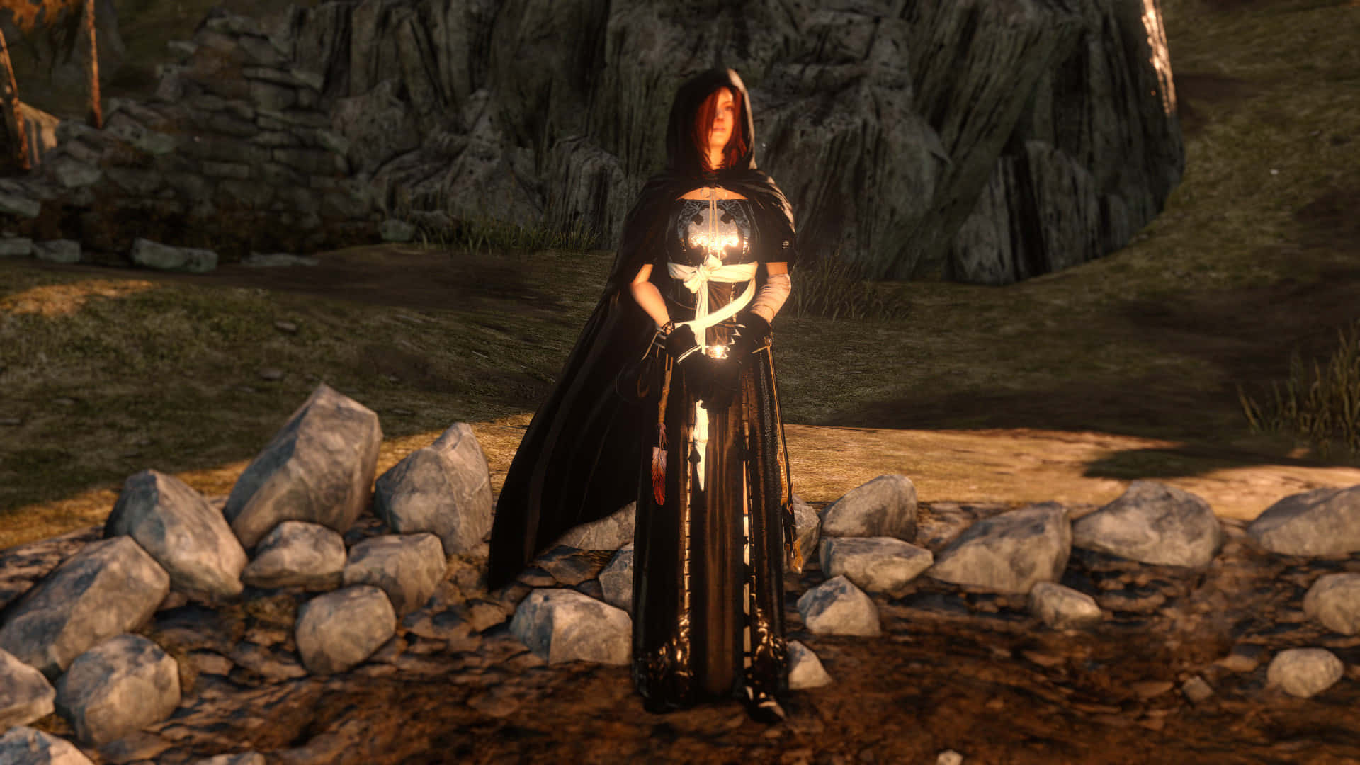 Dark Souls, Emerald Herald, hooded figure, Full HD Desktop Wallpaper