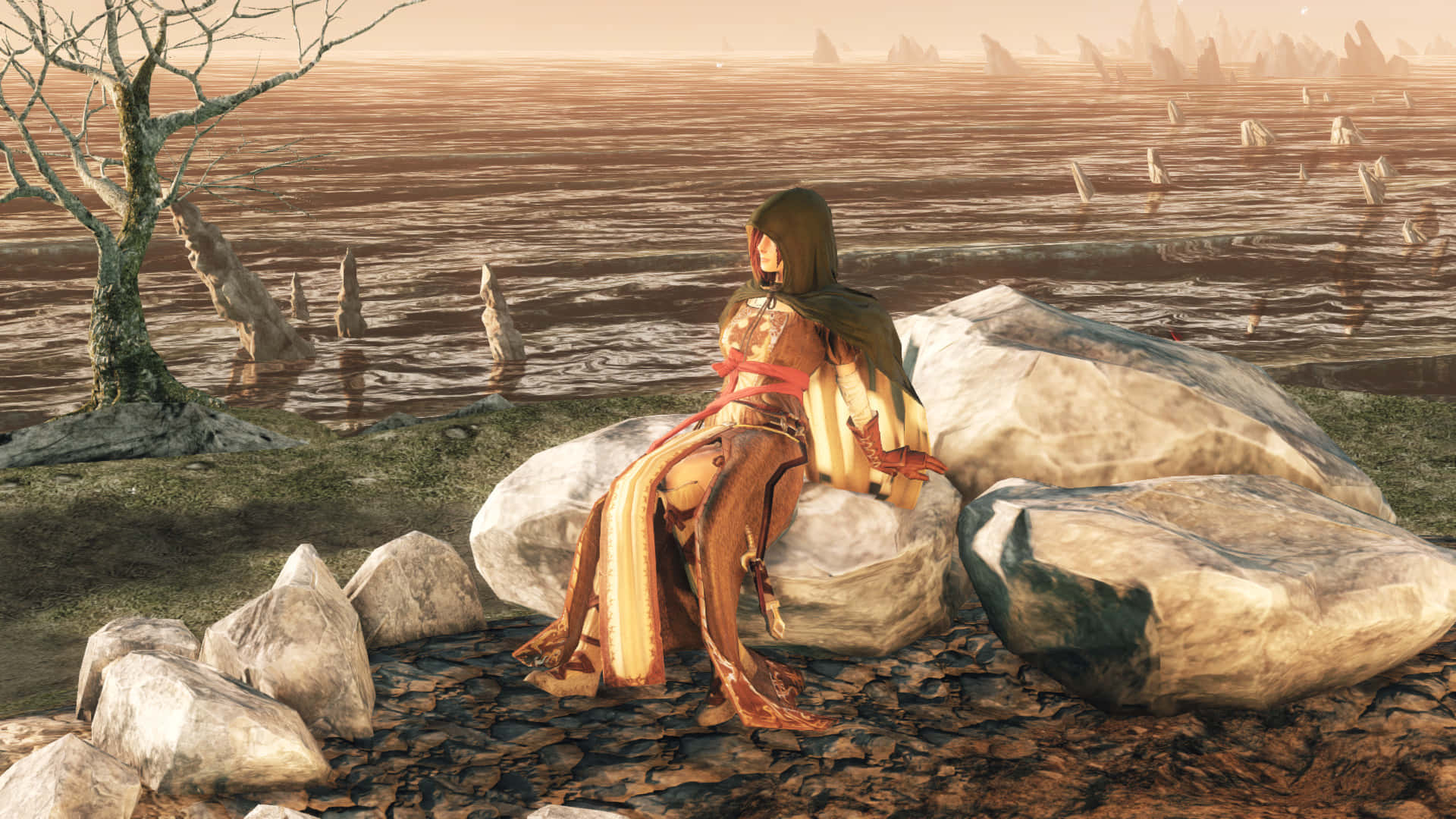 Emerald Herald, Dark Souls, hooded figure, Full HD Desktop Wallpaper