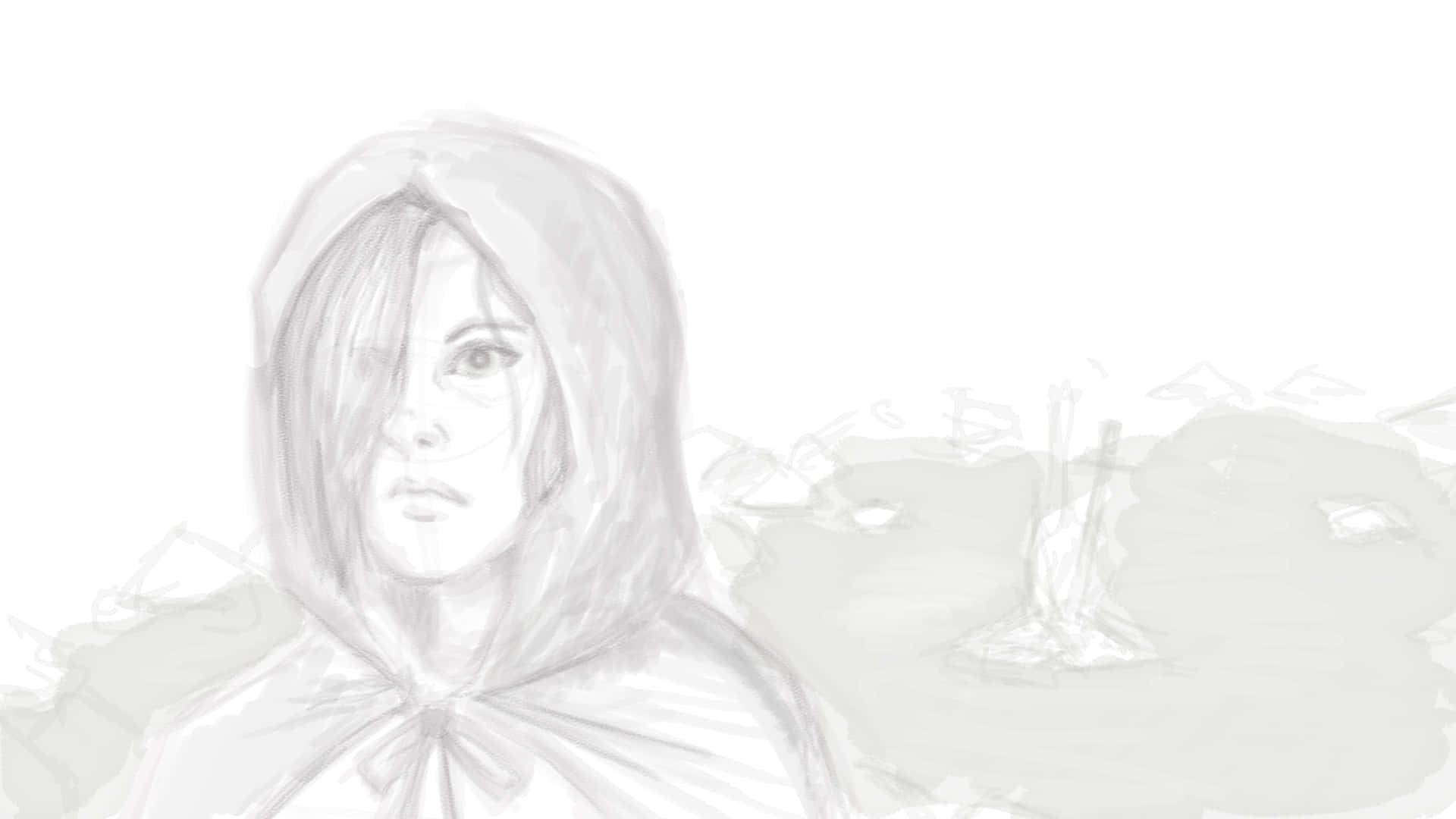 Dark Souls Emerald Herald, hooded figure, magical landscape, Full HD Desktop Wallpaper