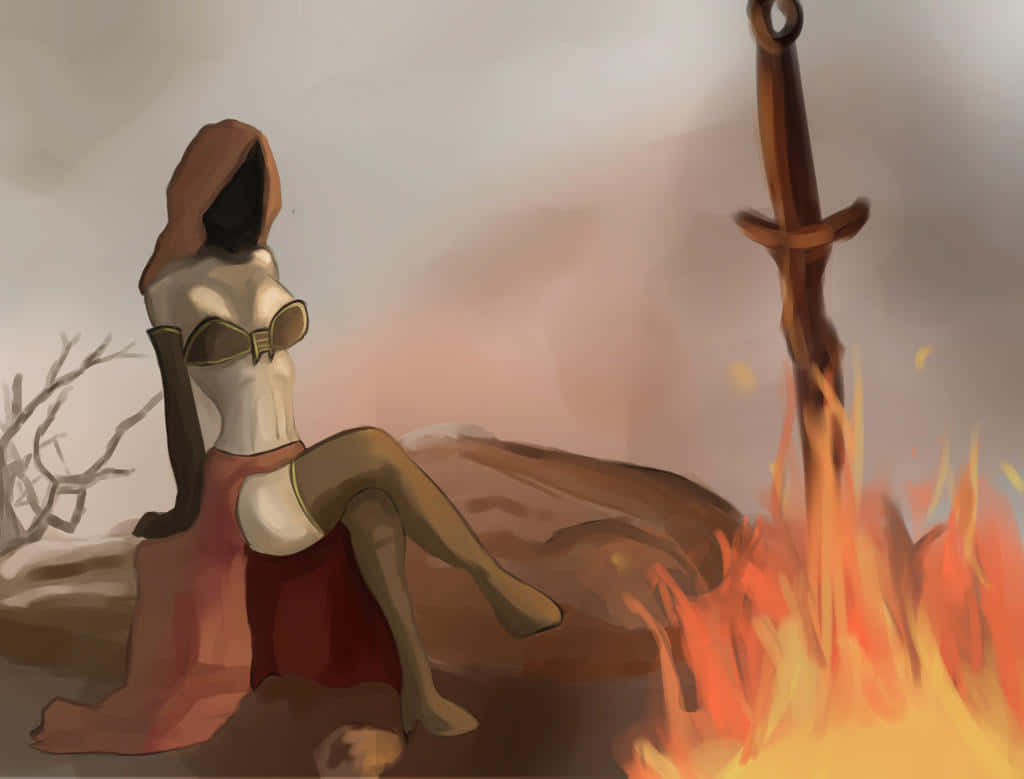 Dark Souls, Emerald Herald, hooded figure, SD Desktop Wallpaper