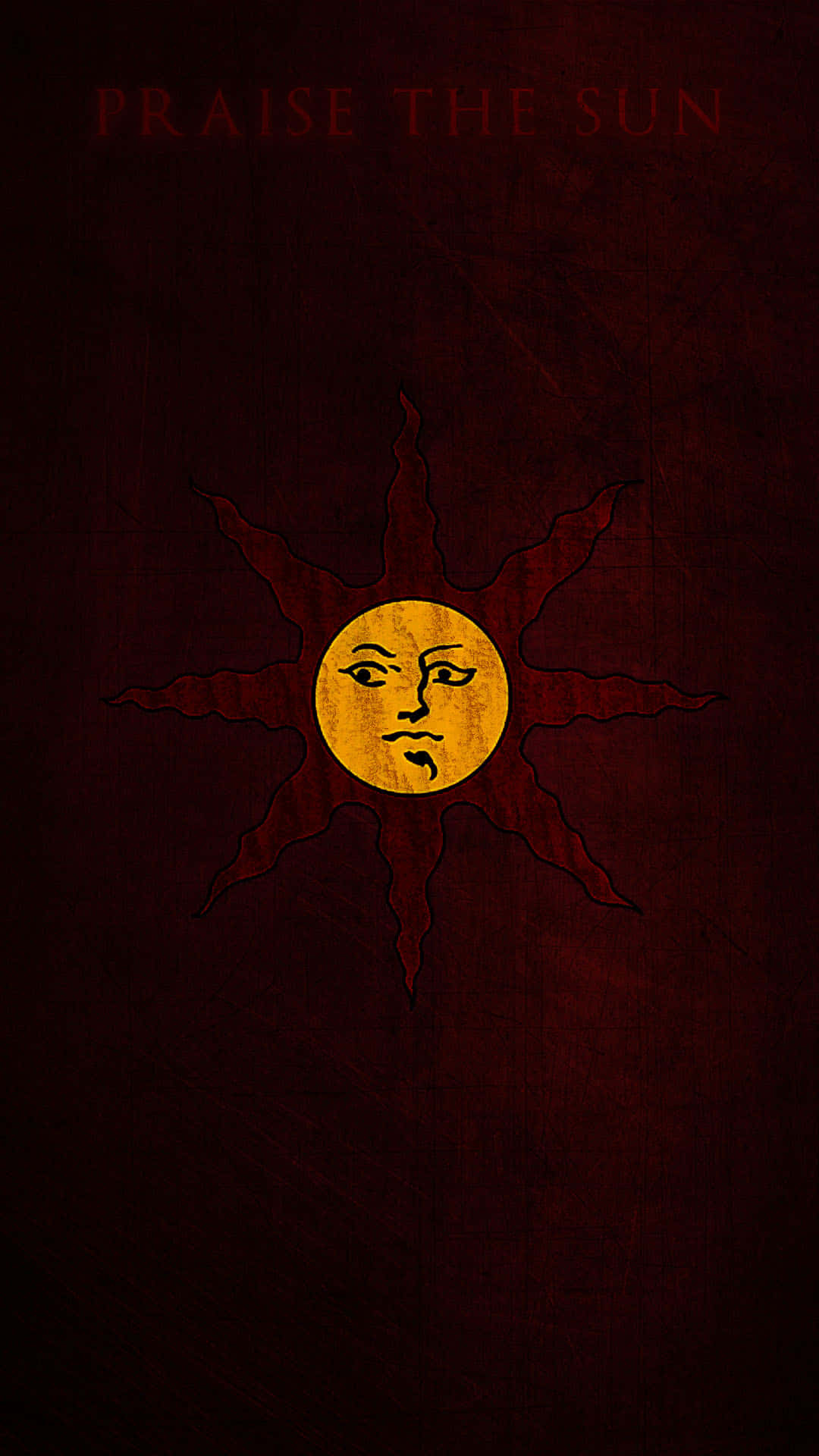 Dark Souls Solaire, golden sun, stern face, Full HD Phone Wallpaper