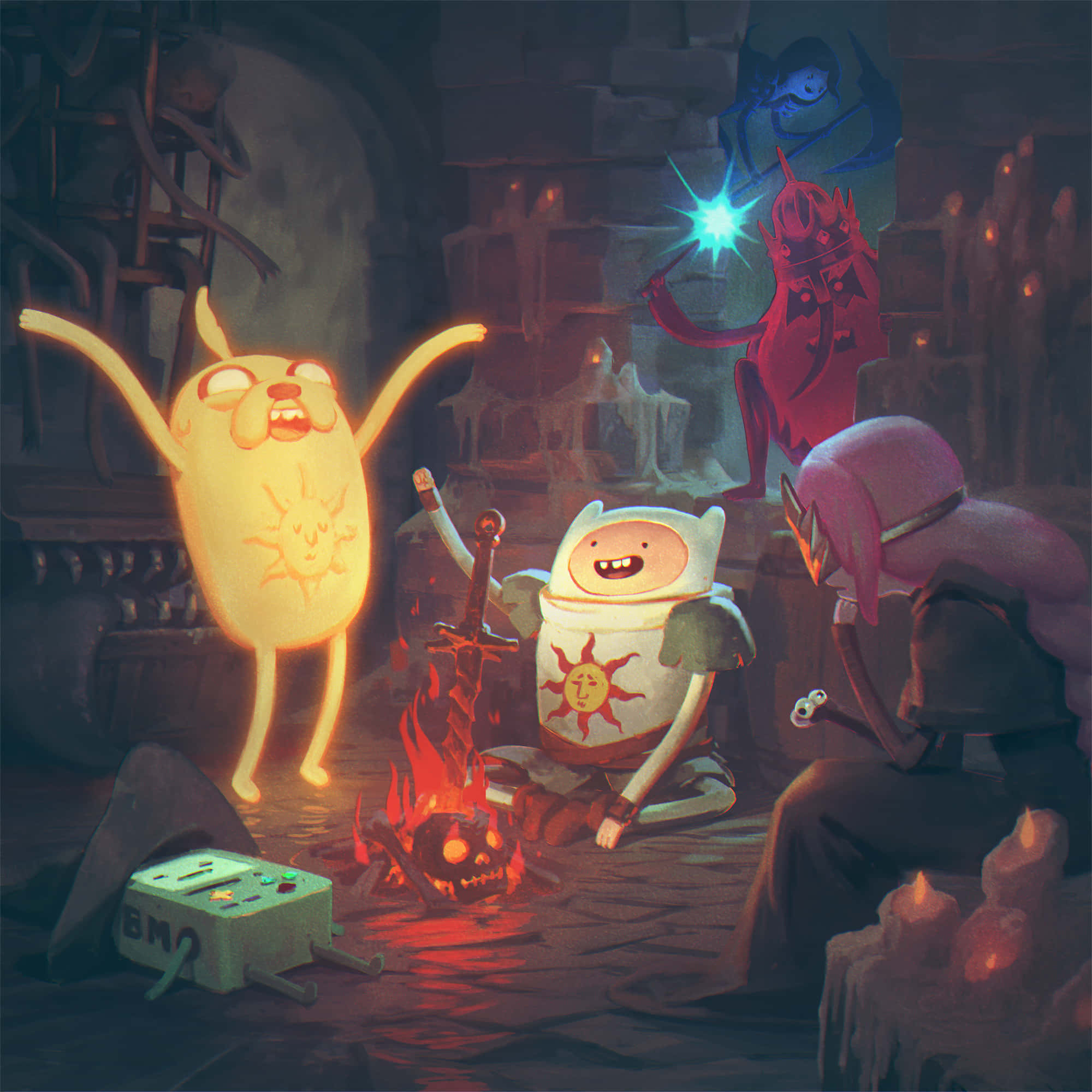 Solaire, Dark Souls, campfire, Full HD Desktop Wallpaper