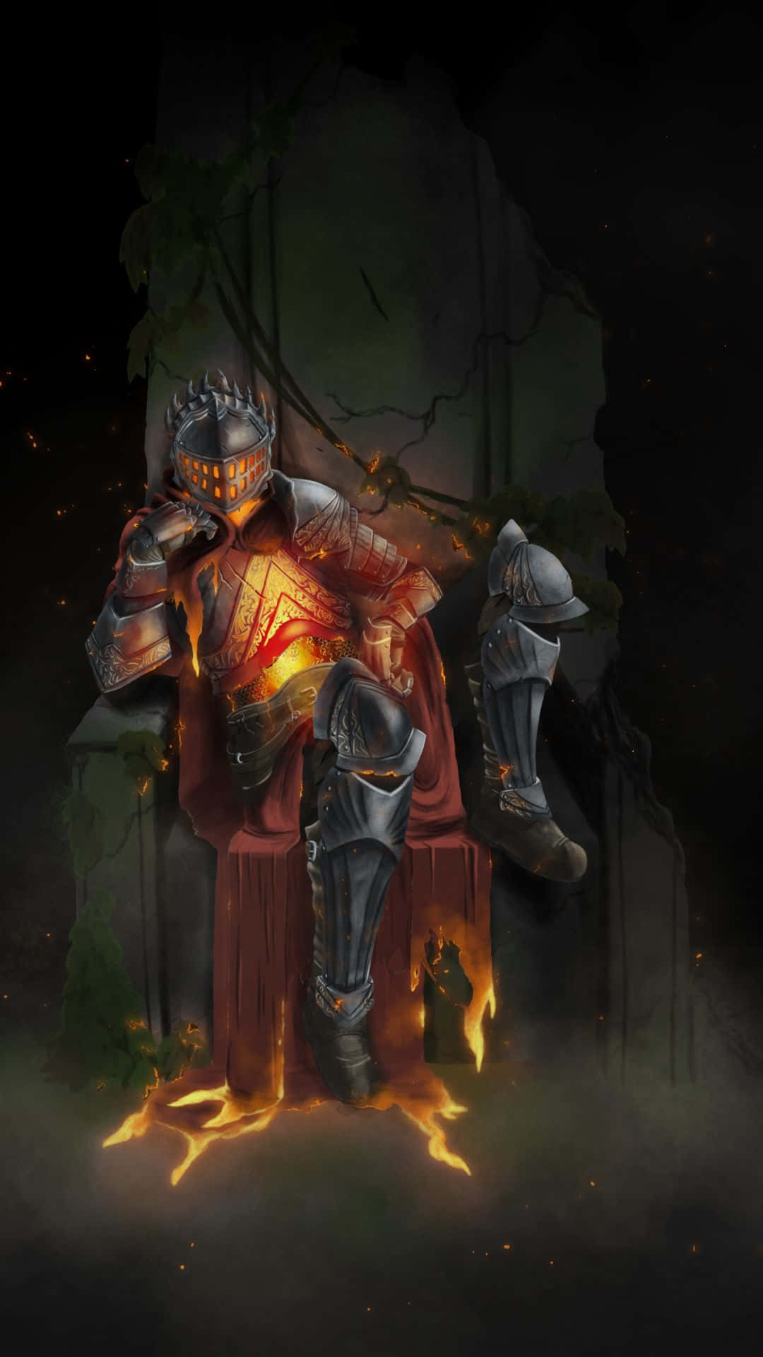 Dark Souls Solaire, knight, ornate armor, Full HD Phone Wallpaper
