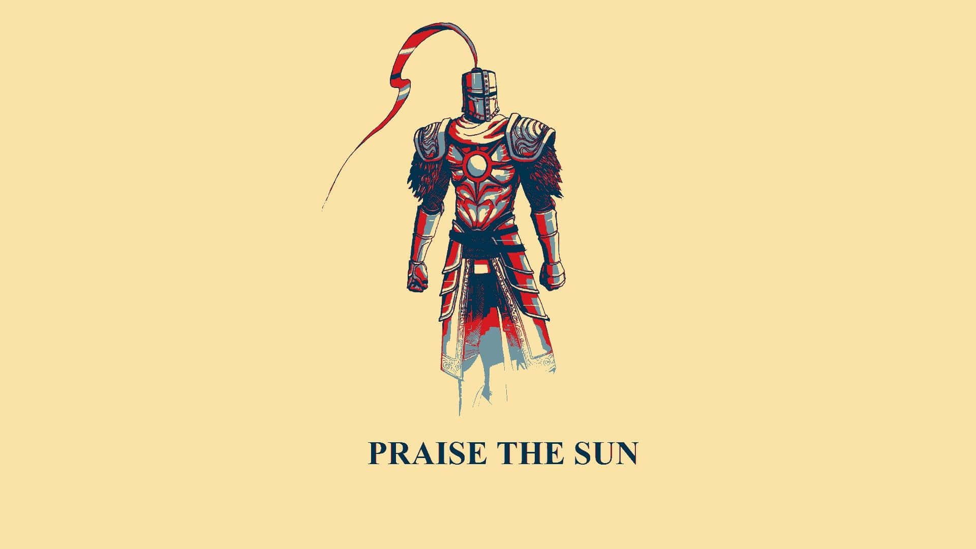 Dark Souls Solaire, Warrior of Sunlight, red and silver armor, Full HD Desktop Wallpaper