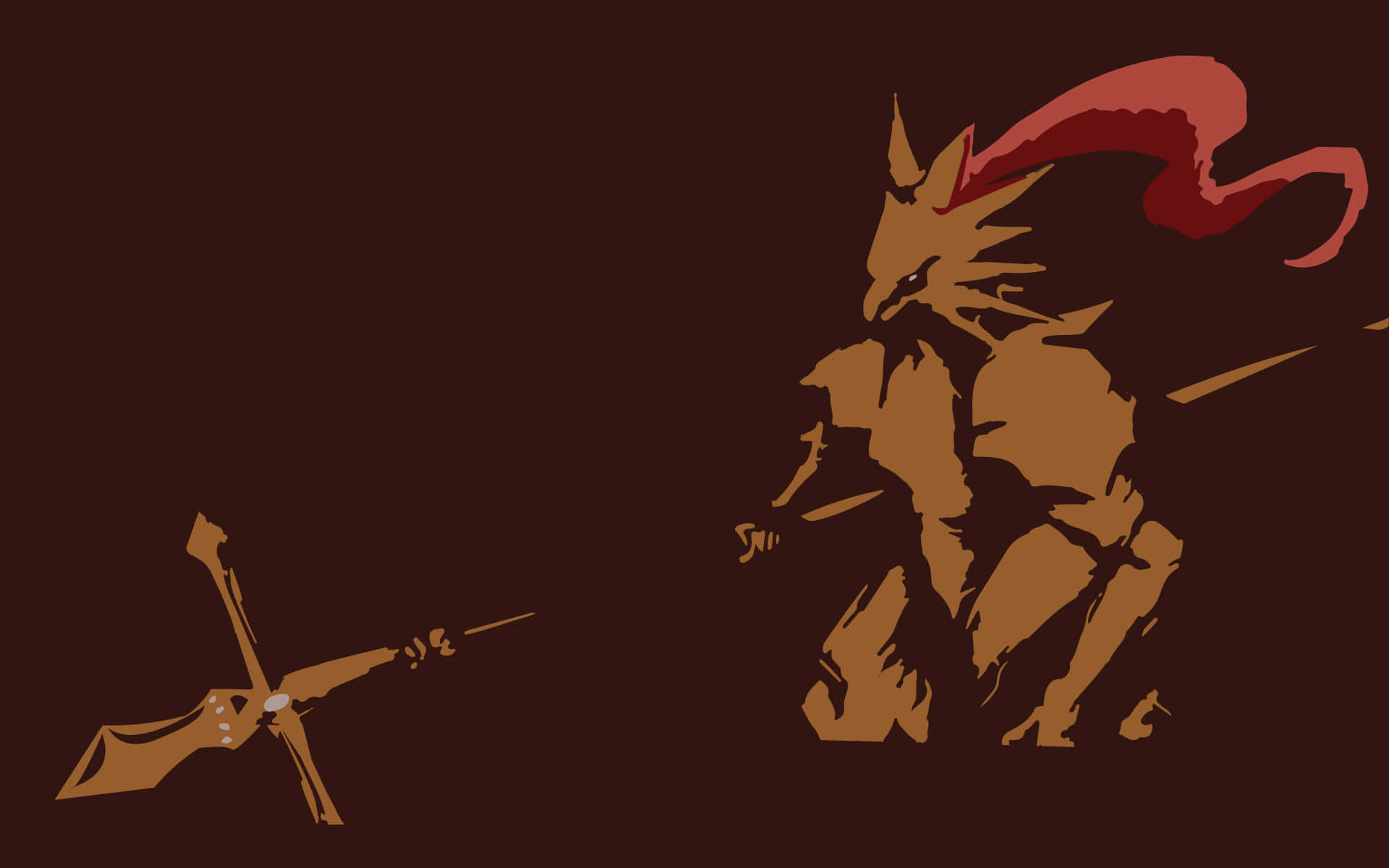 Dark Souls Solaire, red mane, sword, Full HD Desktop Wallpaper