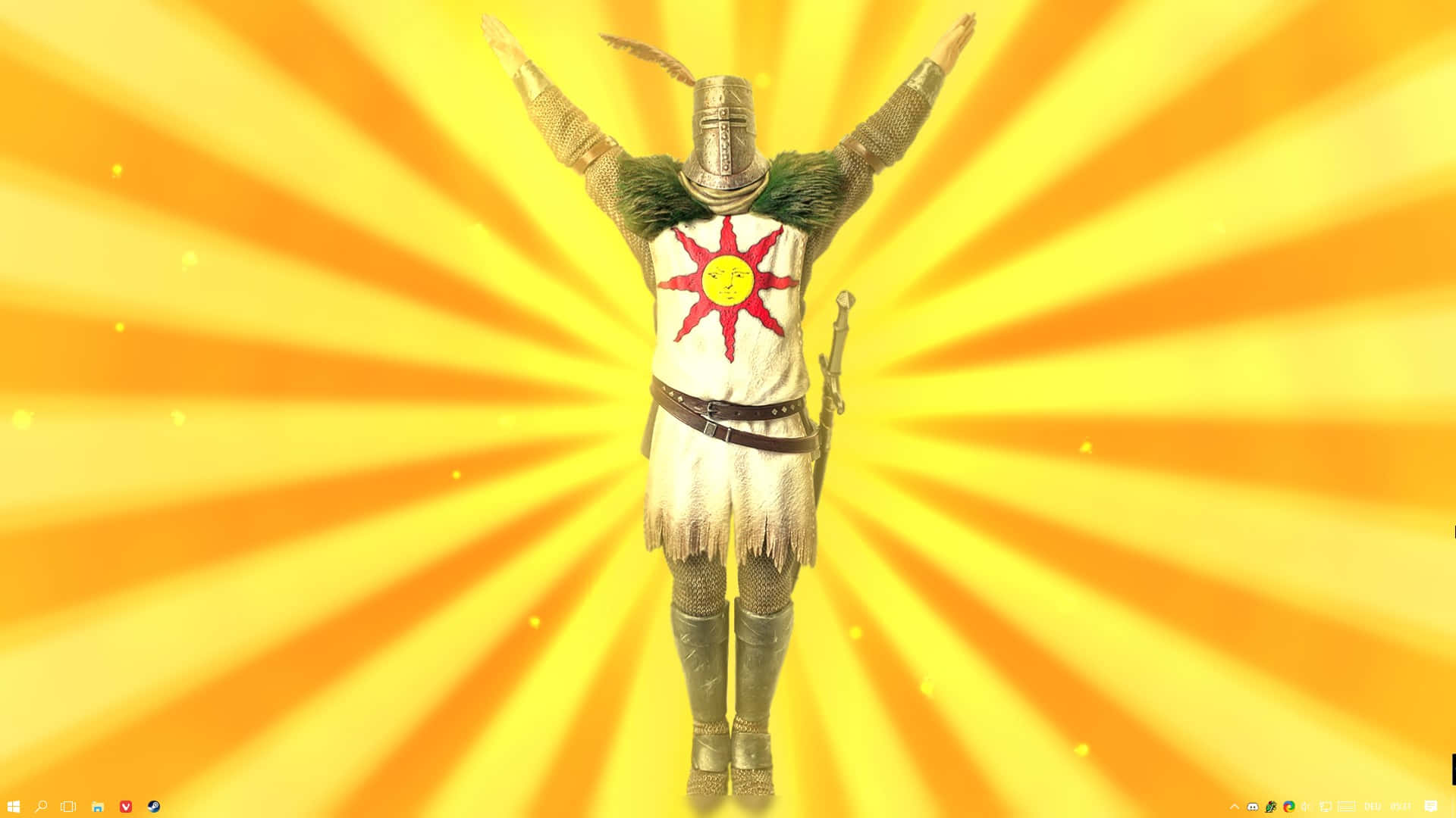 Dark Souls Solaire, chainmail, helmet, Full HD Desktop Wallpaper