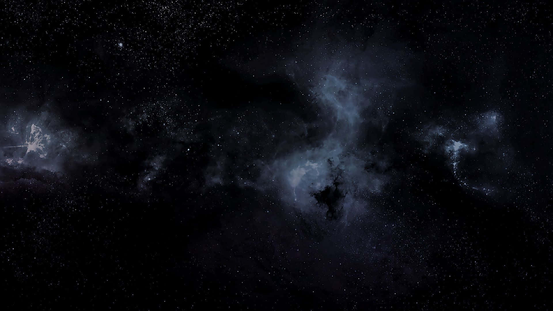 Dark Space, cosmic nebula, swirling blue and purple clouds, Full HD Desktop Wallpaper