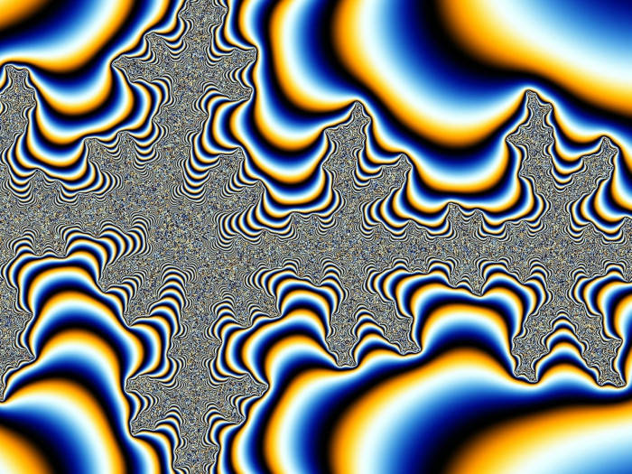 Dark Trippy Liquid, vibrant blue, yellow, SD Desktop Wallpaper