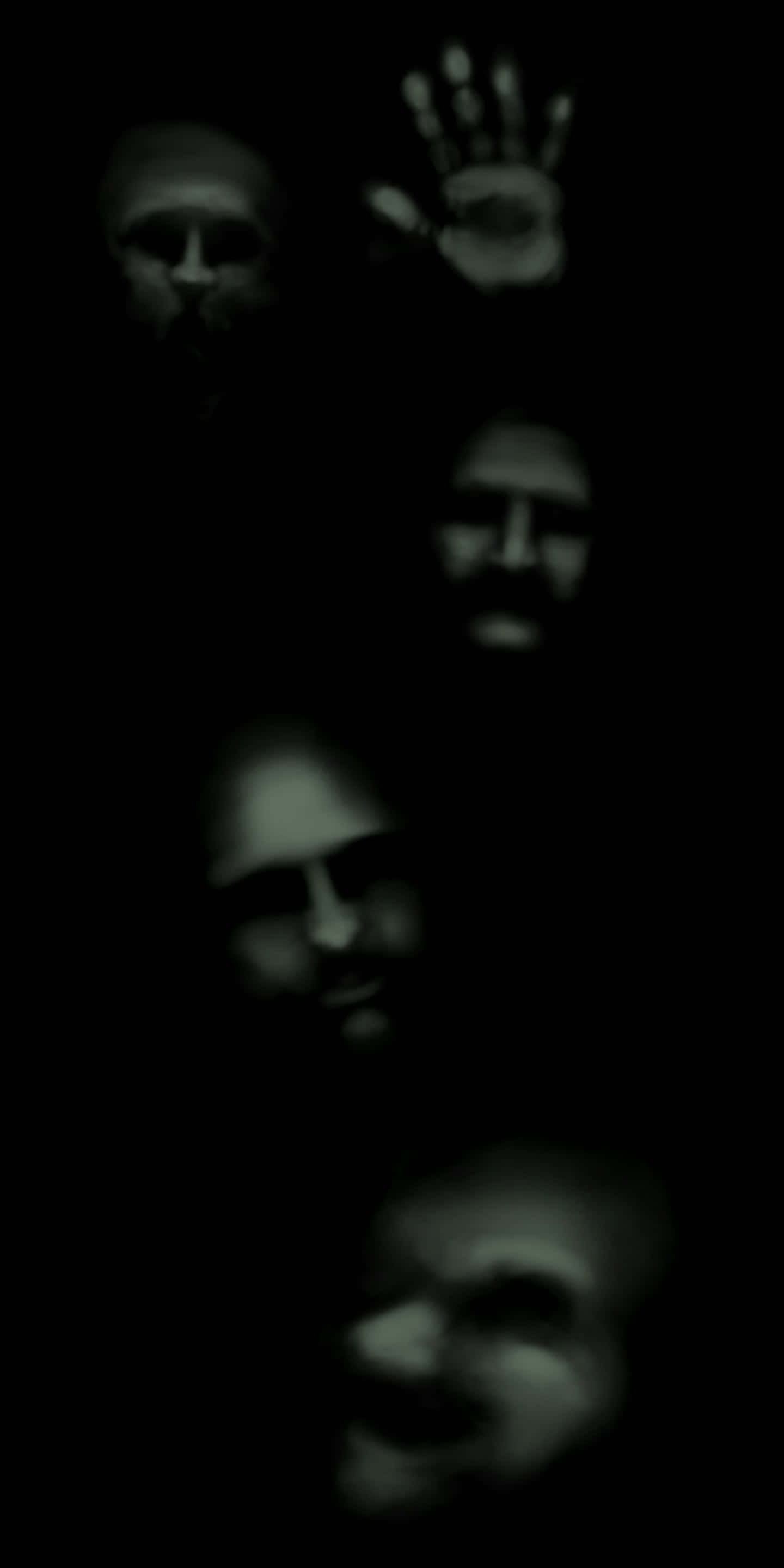 Dark Spirit, ghostly faces, hand, 2K Phone Wallpaper