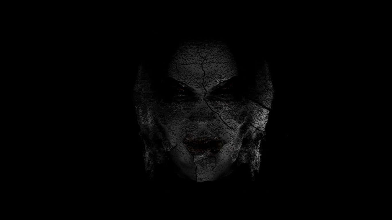 Dark Spirit, ghostly face, glowing eyes, HD Desktop Wallpaper
