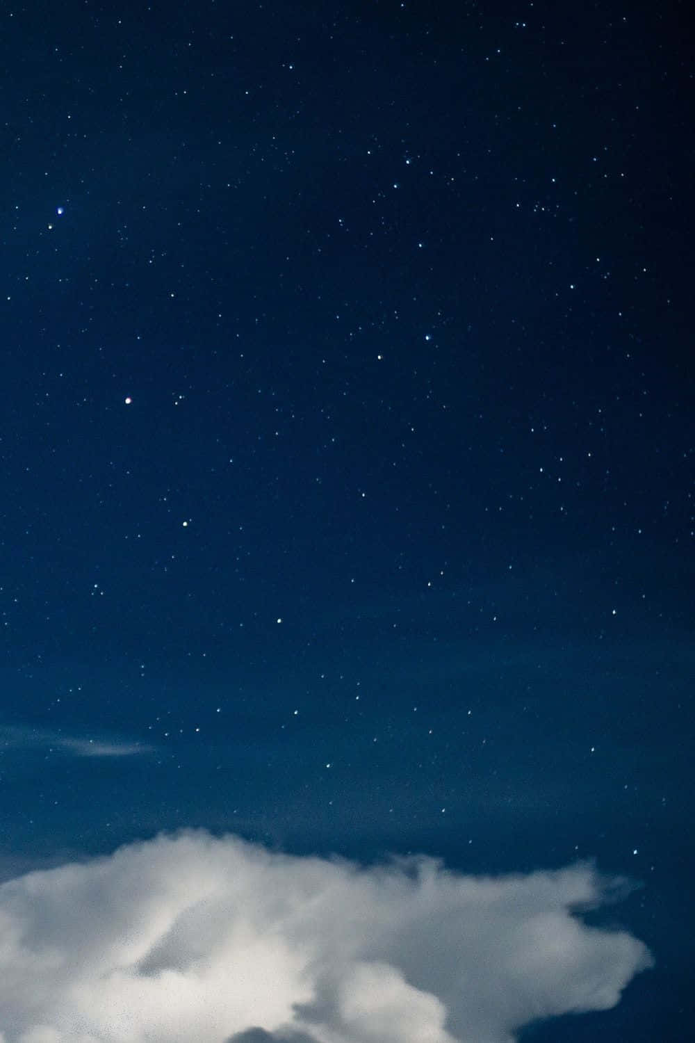 Dark Starry Night, starry night sky, large fluffy cloud, HD Phone Wallpaper