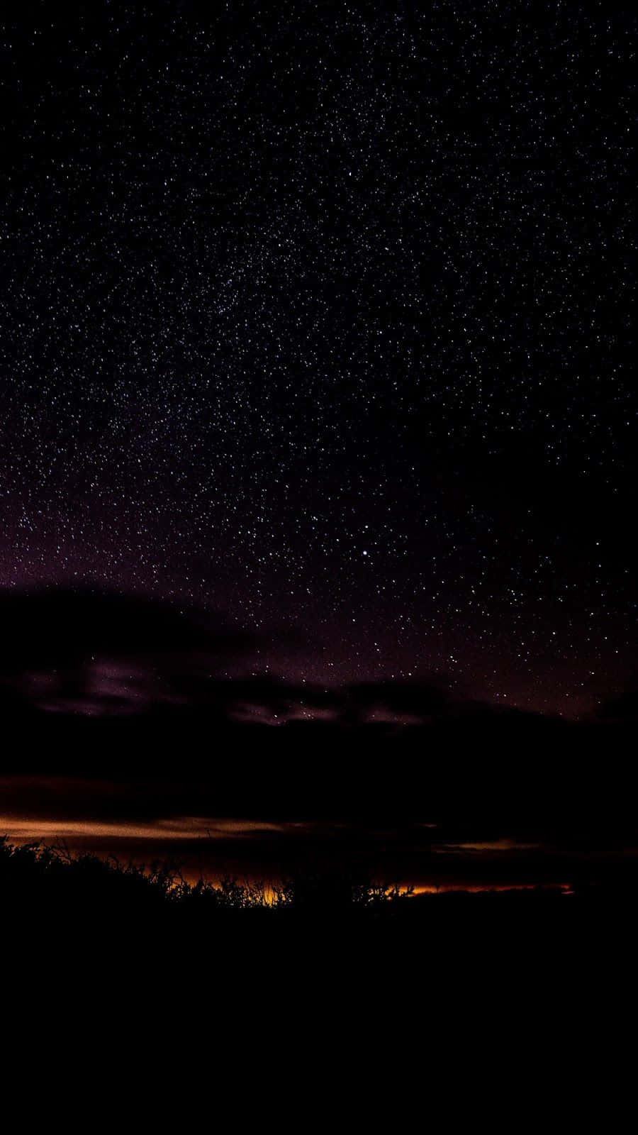 Dark Starry Night, starry night sky, purple clouds, HD Phone Wallpaper