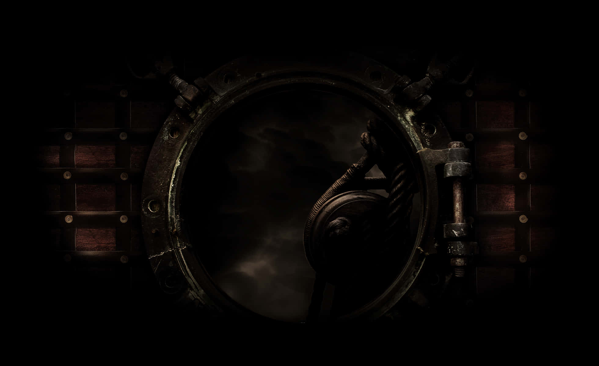 dark steampunk, 1961, porthole, Full HD Desktop Wallpaper
