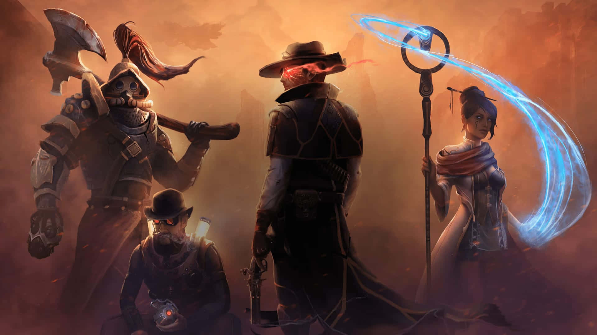Dark Steampunk, 1920 x 1080, fantasy adventurers, Full HD Desktop Wallpaper