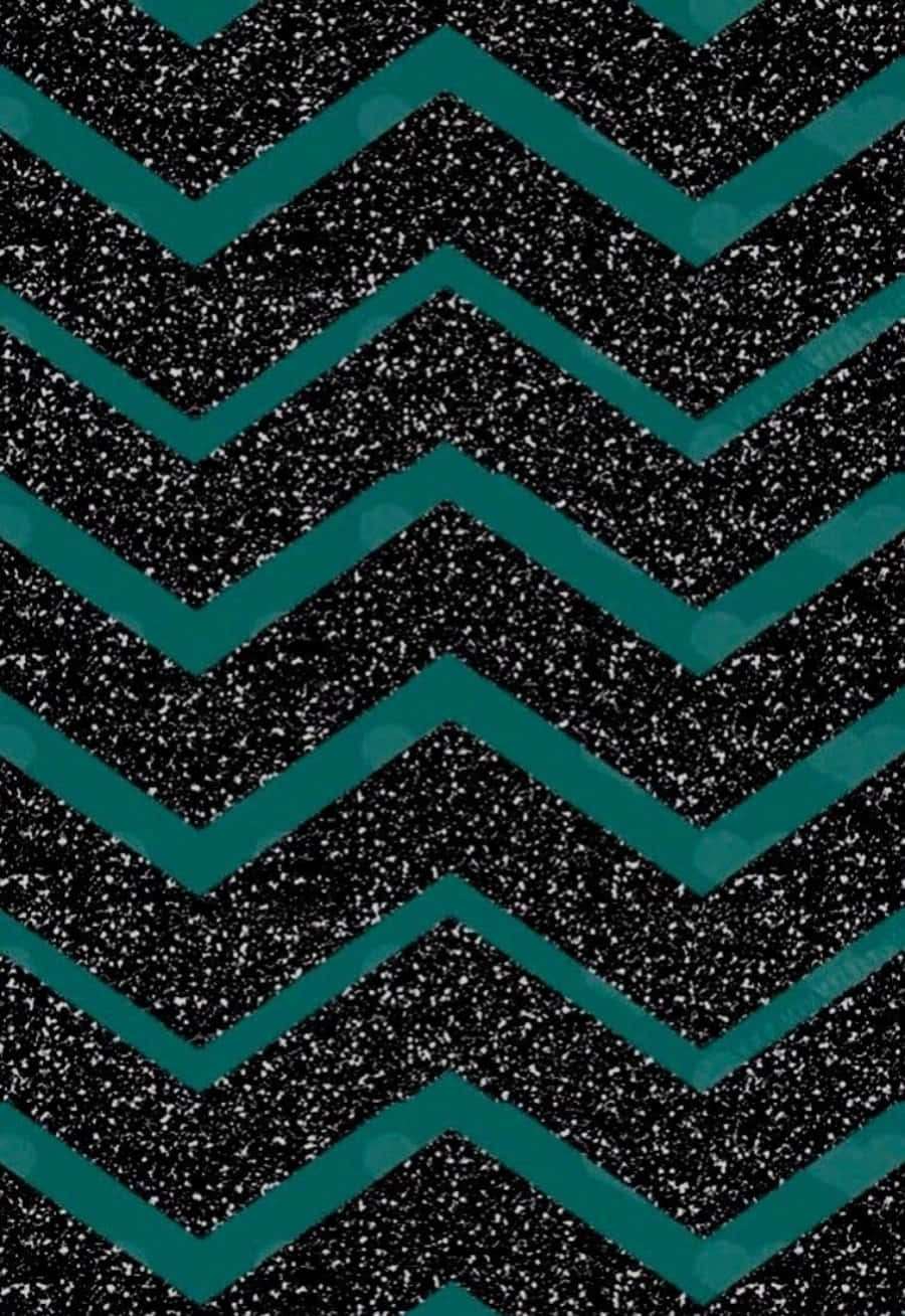 Dark Teal, teal chevron stripes, black glitter background, HD Phone Wallpaper