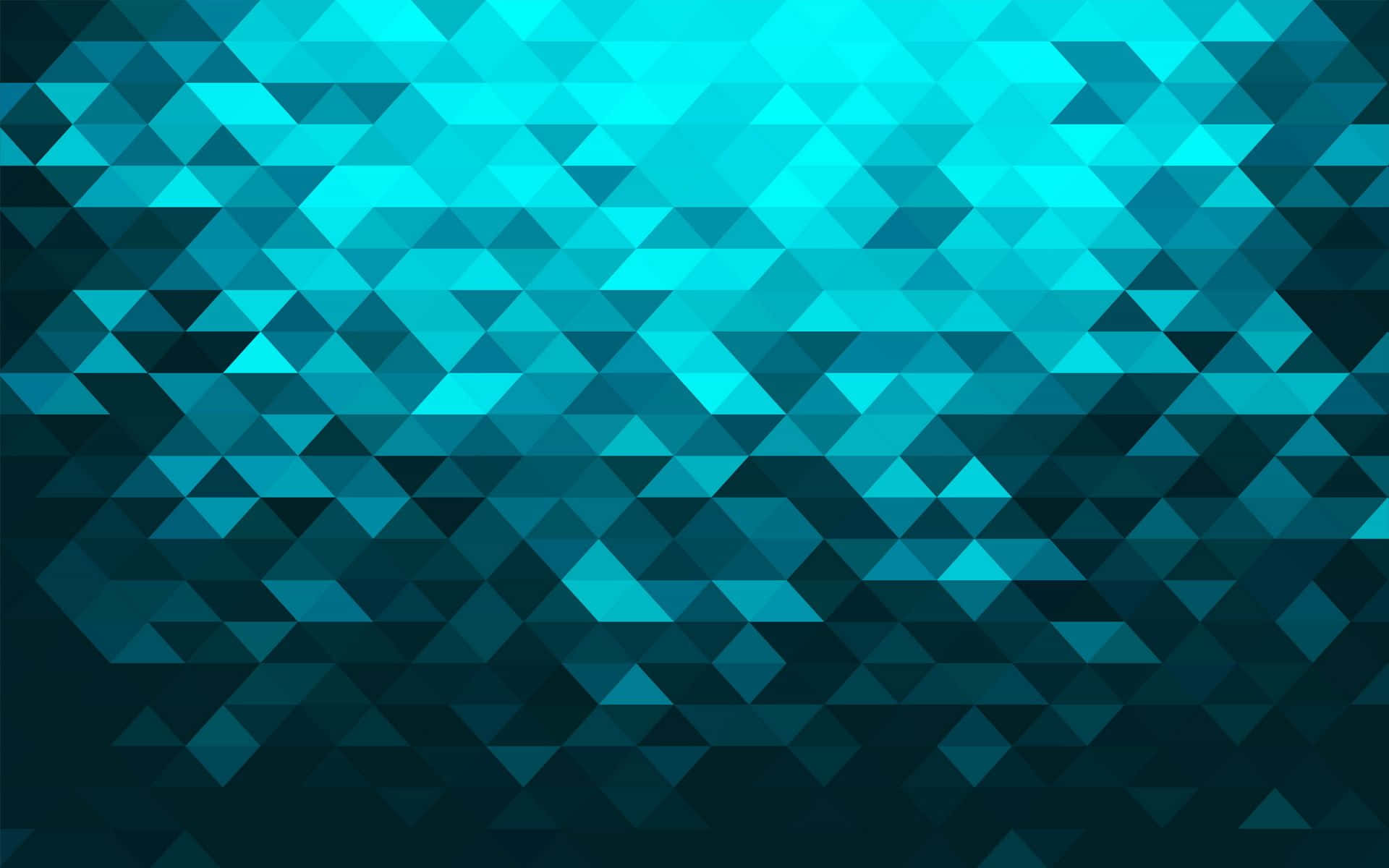 black and teal, glowing teal triangles, deep blue darkness, Full HD Desktop Wallpaper