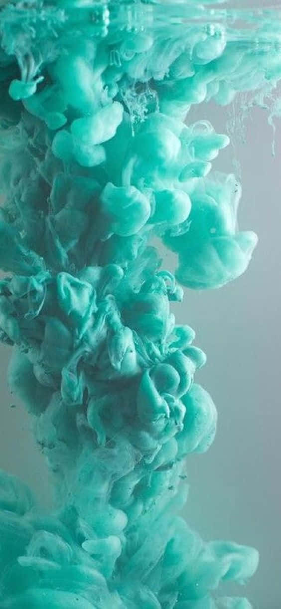 pastel teal, ink clouds, turquoise ink, SD Phone Wallpaper