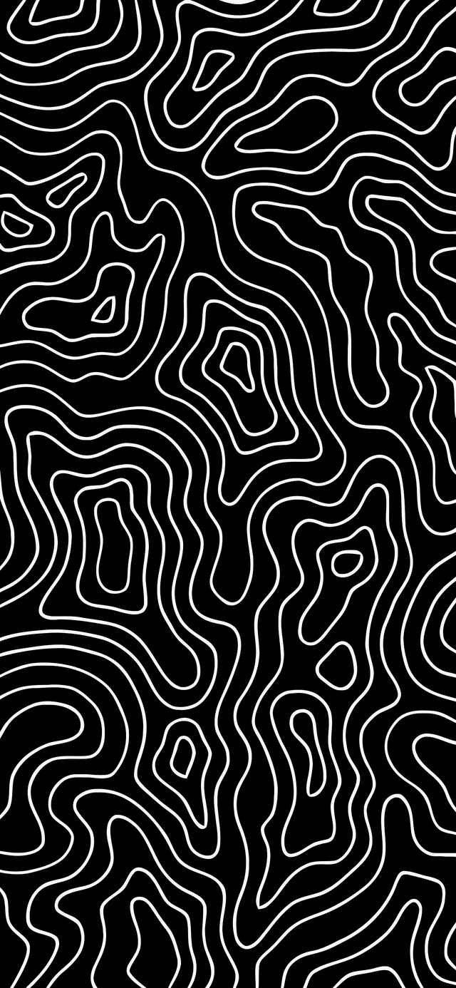 black and white, abstract, flowing wavy lines, HD Phone Wallpaper