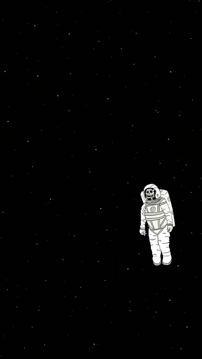 Dark Trippy, dead astronaut, astronaut, SD Phone Wallpaper