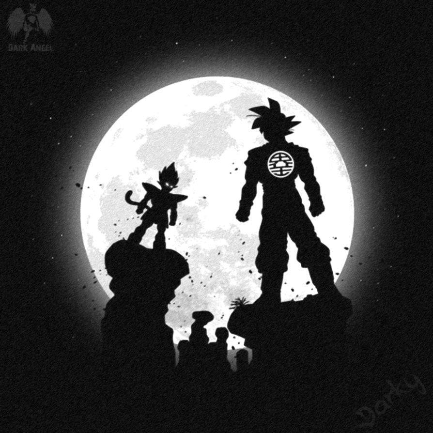 Dark Vegeta, Full Moon, starry night sky, SD Desktop Wallpaper