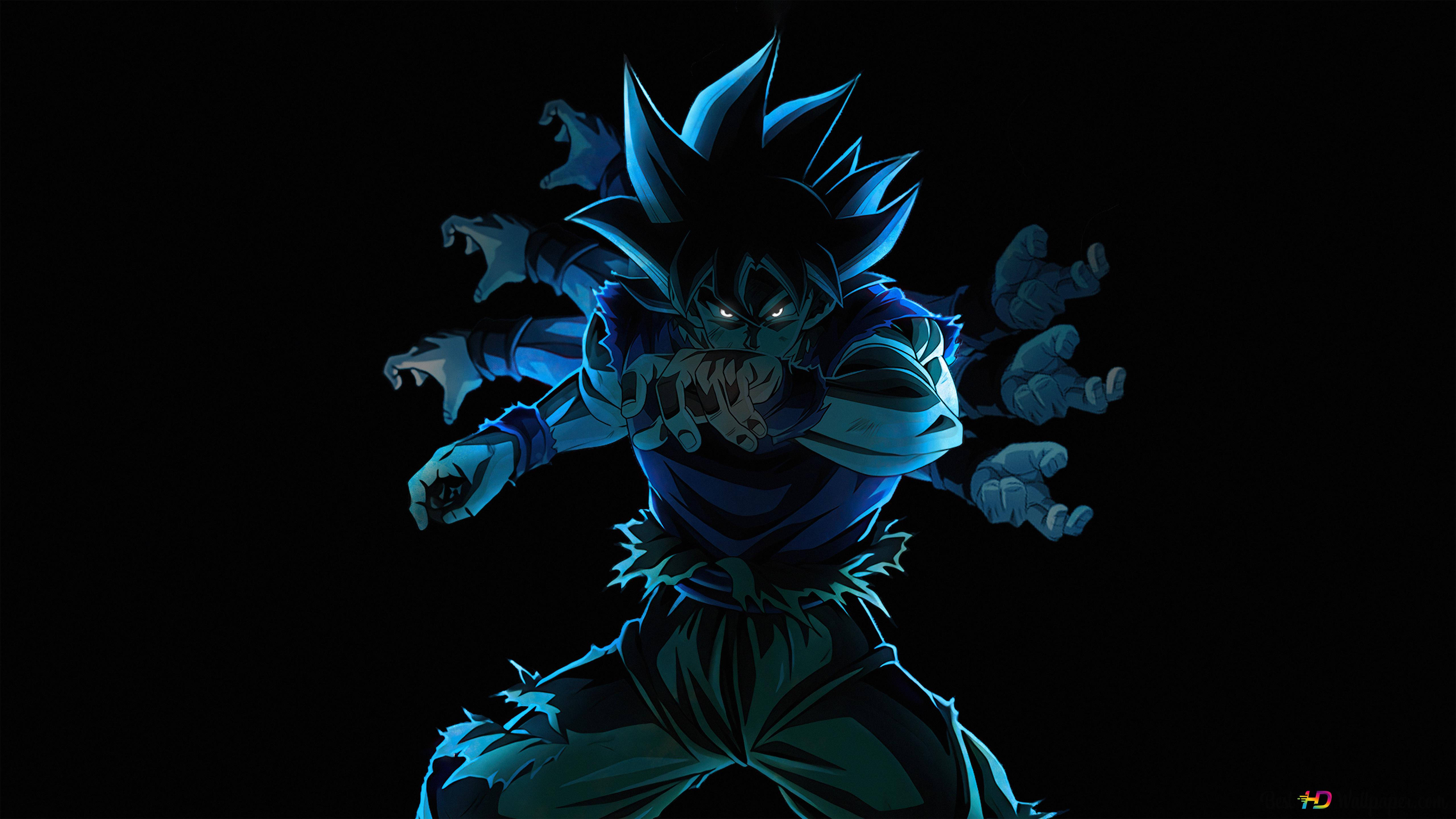 Dark Vegeta, glowing blue anime warrior, spiky hair, 5K Desktop Wallpaper