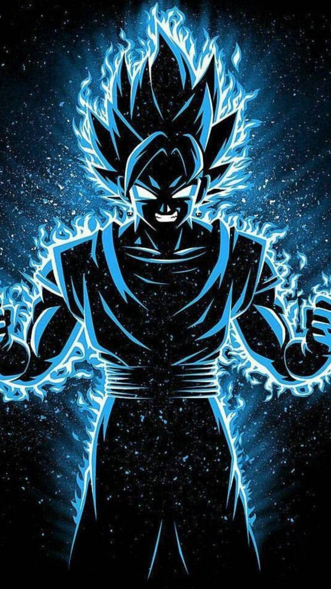 Dark Vegeta, blue-haired anime warrior, electric blue energy, Full HD Phone Wallpaper