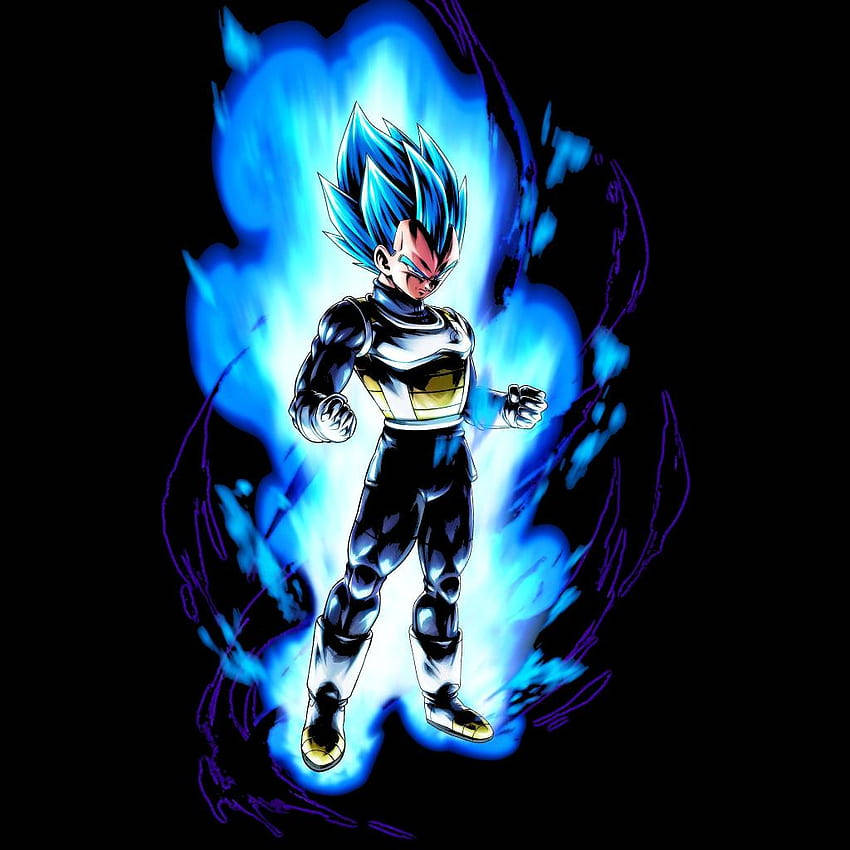Dark Vegeta, blue-haired Saiyan warrior, blue energy, SD Desktop Wallpaper