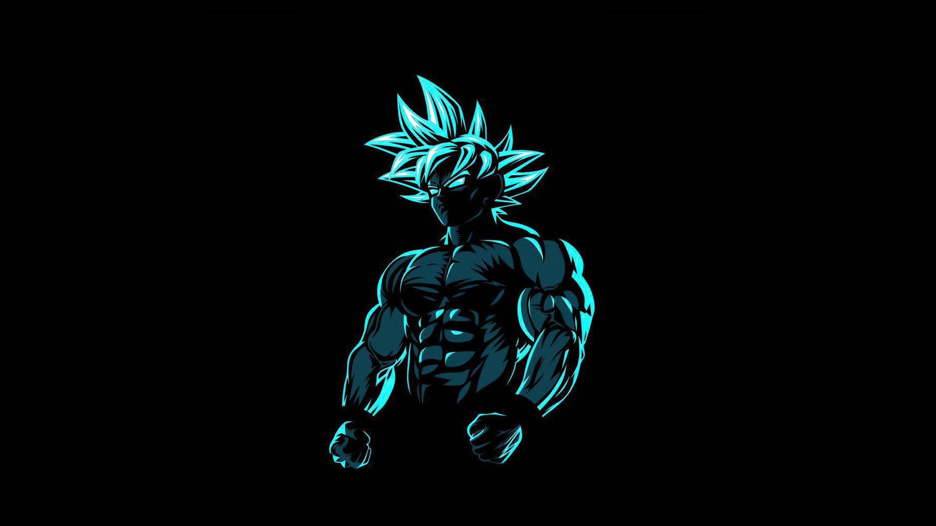 Dark Vegeta, glowing blue, spiky hair, Full HD Desktop Wallpaper