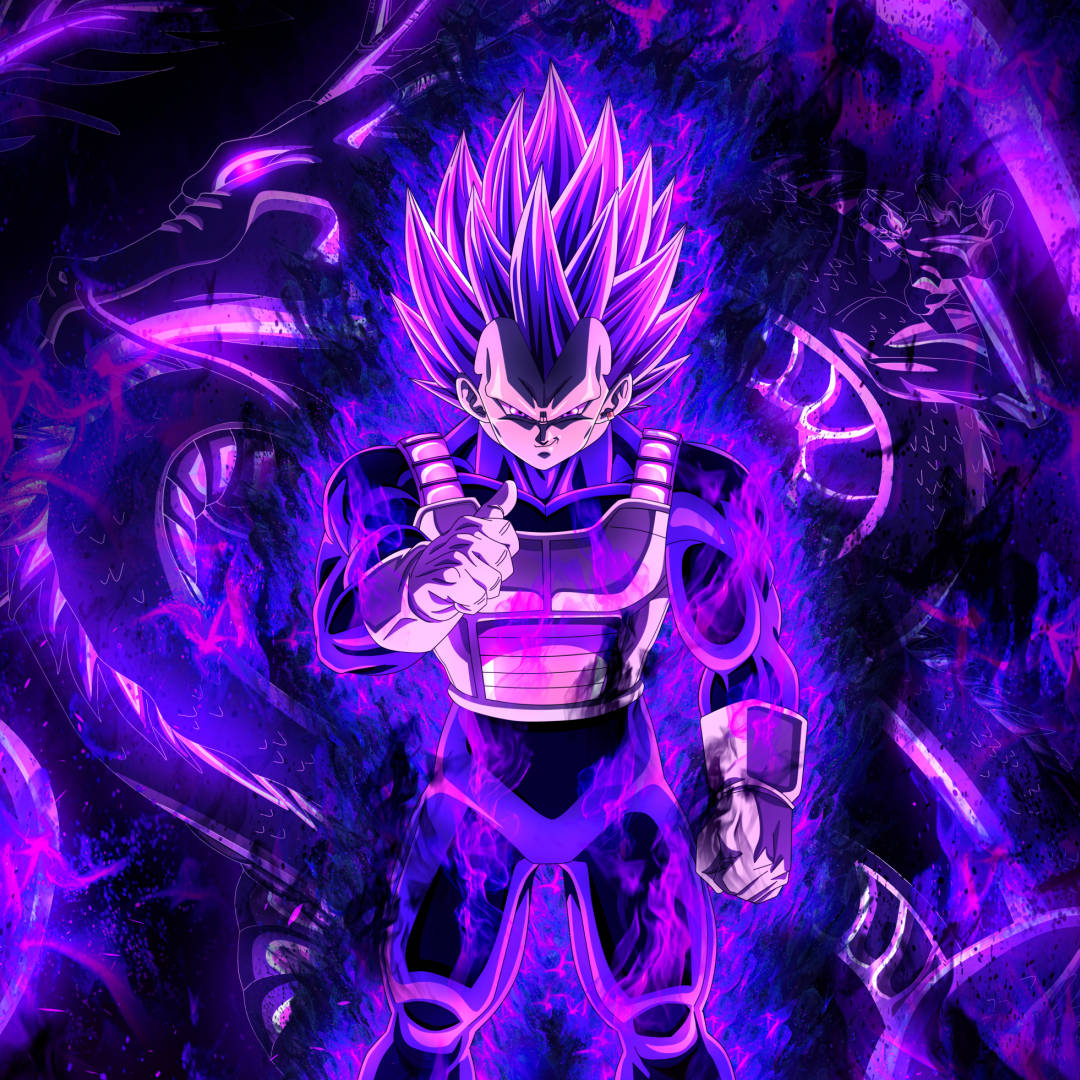 Dark Vegeta, Vegeta, spiky purple hair, SD Desktop Wallpaper