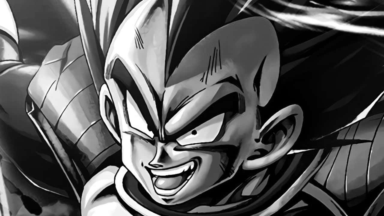 Vegeta, black and white, anime close-up, HD Desktop Wallpaper