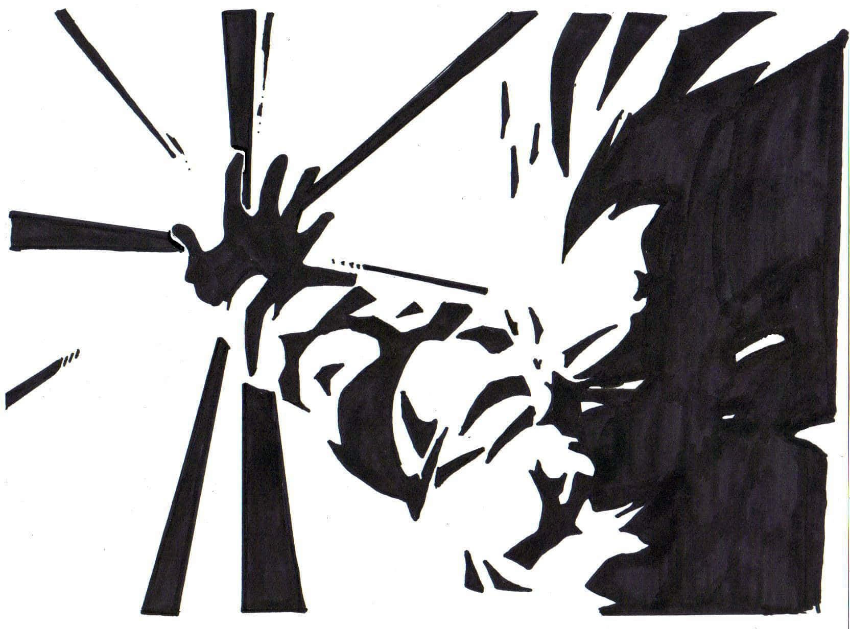 Vegeta, black and white, explosive motion lines, HD Desktop Wallpaper
