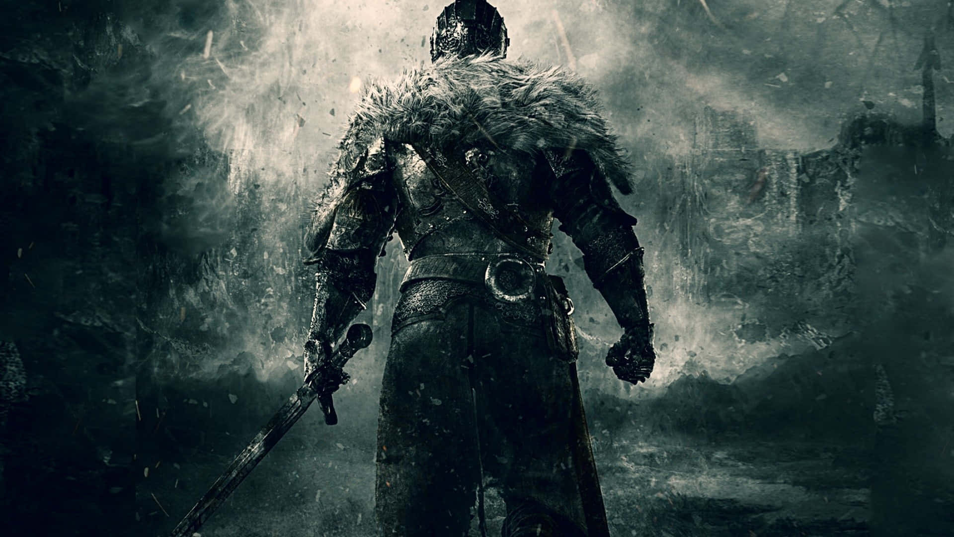 Dark War, stormy, desolate battlefield, Full HD Desktop Wallpaper
