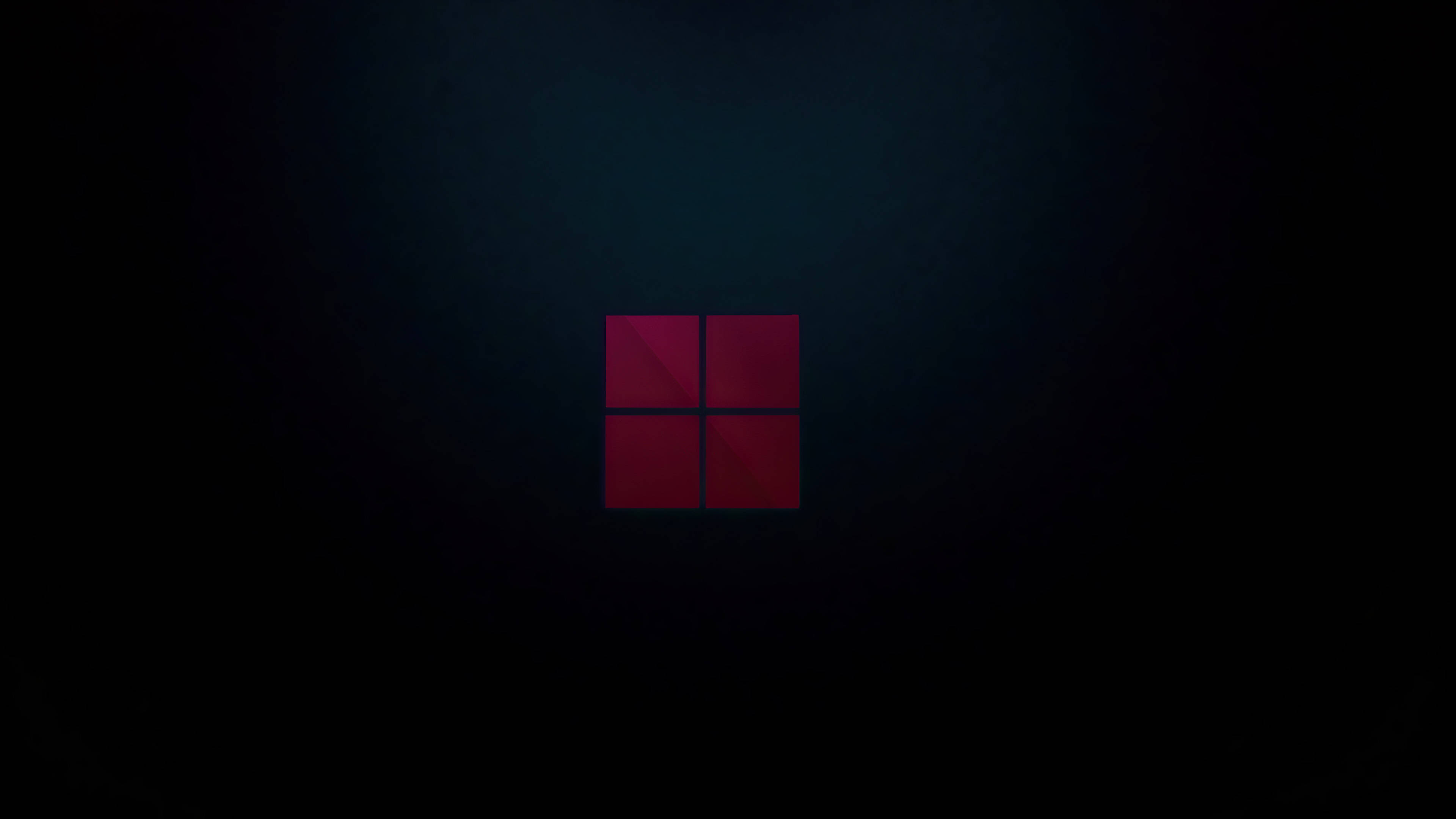Red Dark Windows Logo, glowing red, four-pane window, 4K Desktop Wallpaper