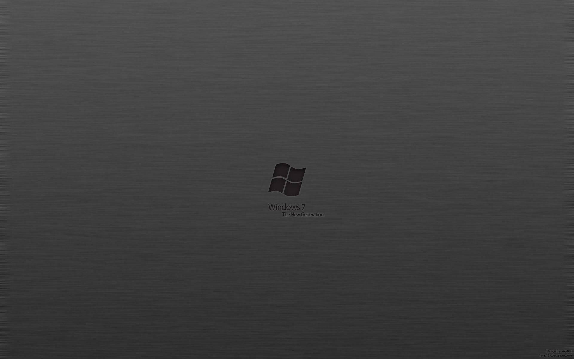 Windows 7, dark gray, brushed metal, Full HD Desktop Wallpaper