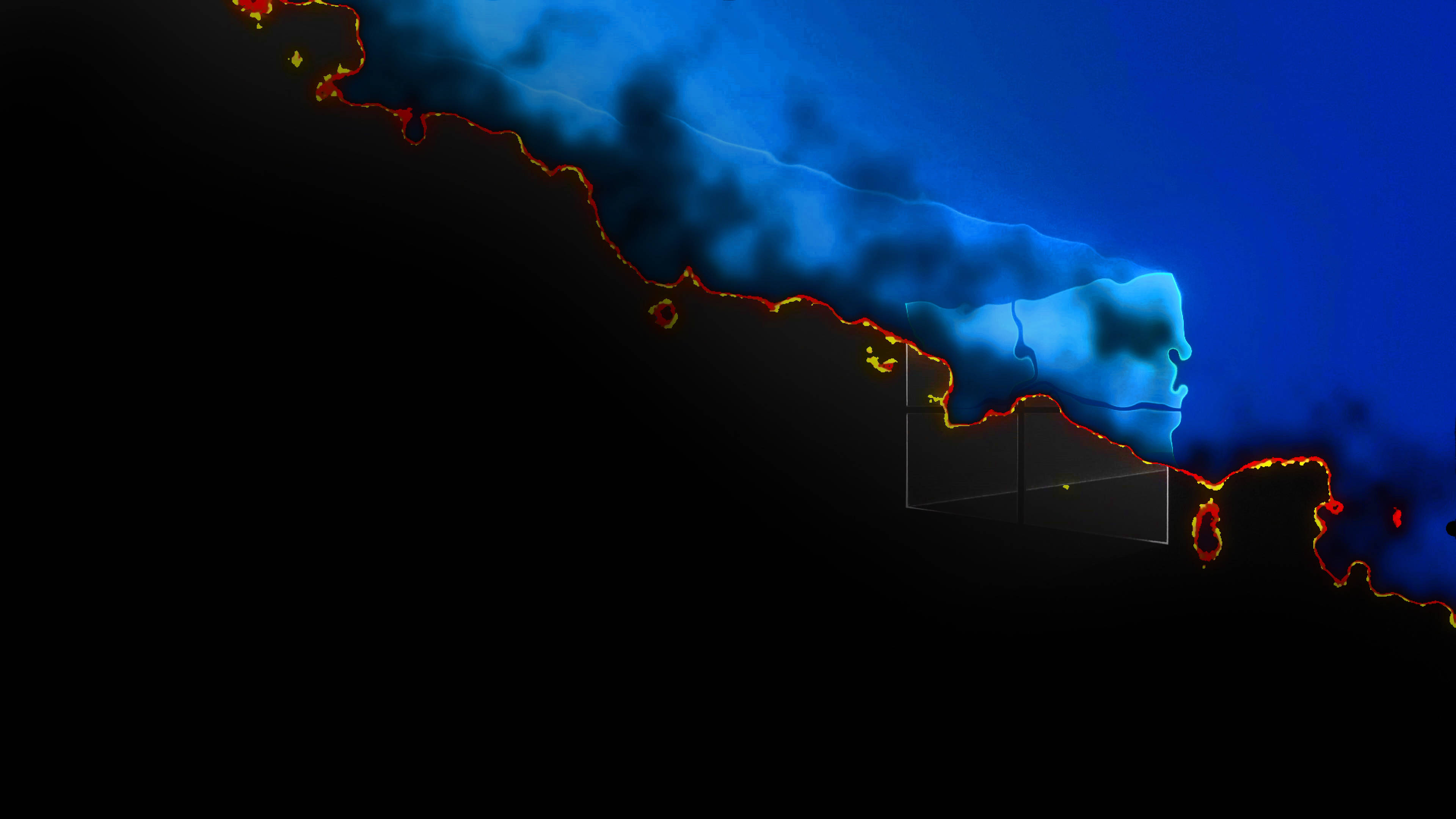 Windows 11, black, blue, 4K Desktop Wallpaper